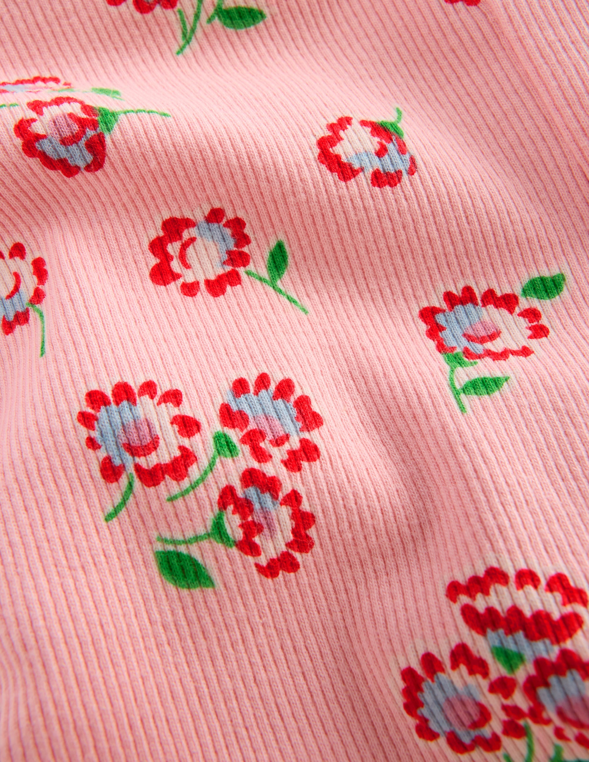 Gerippte Leggings-Kreiderosa Gänseblümchen - Image 3