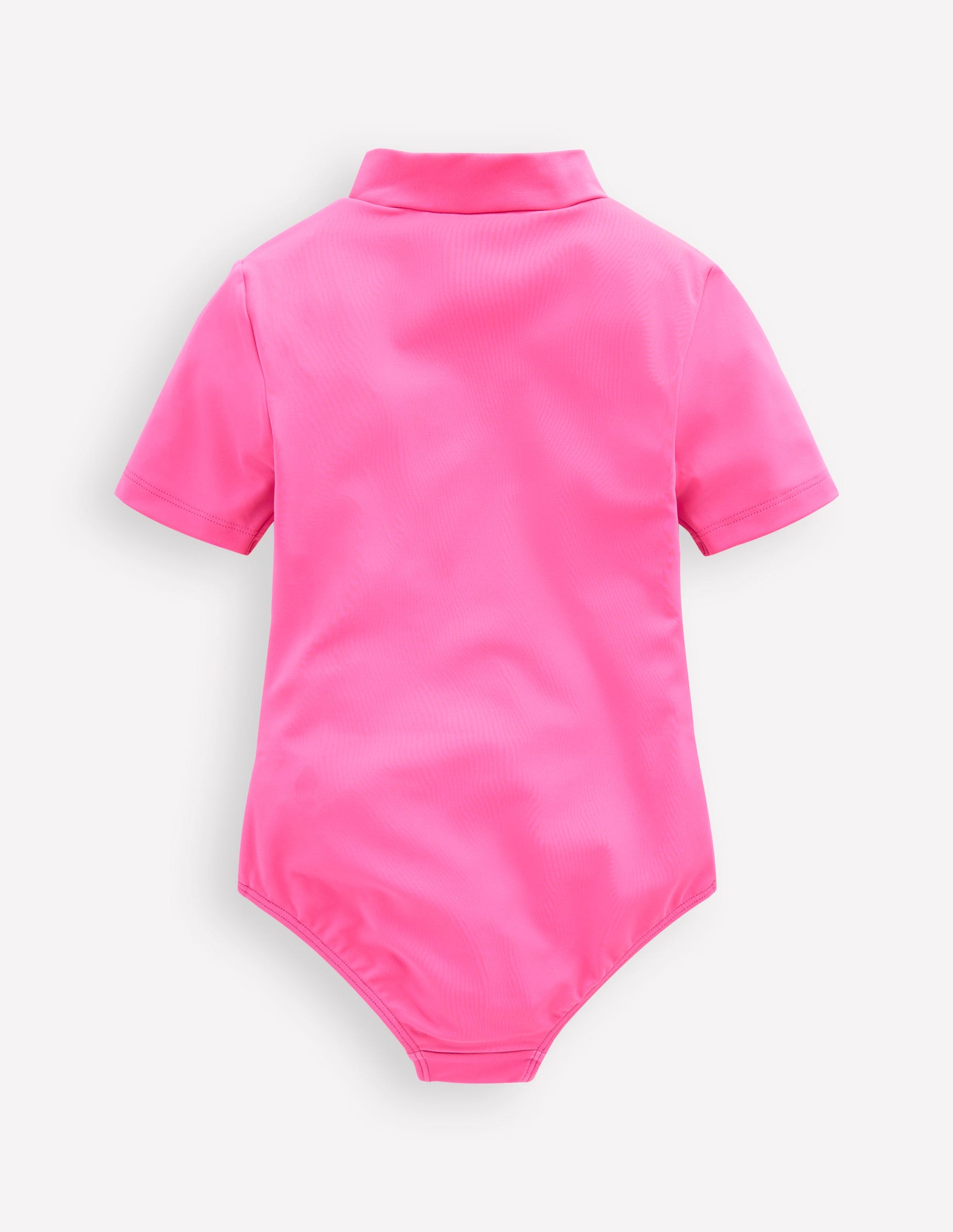 Maillot de bain à manches courtes-Motif Sixties Sunrise rouge cannelle-2