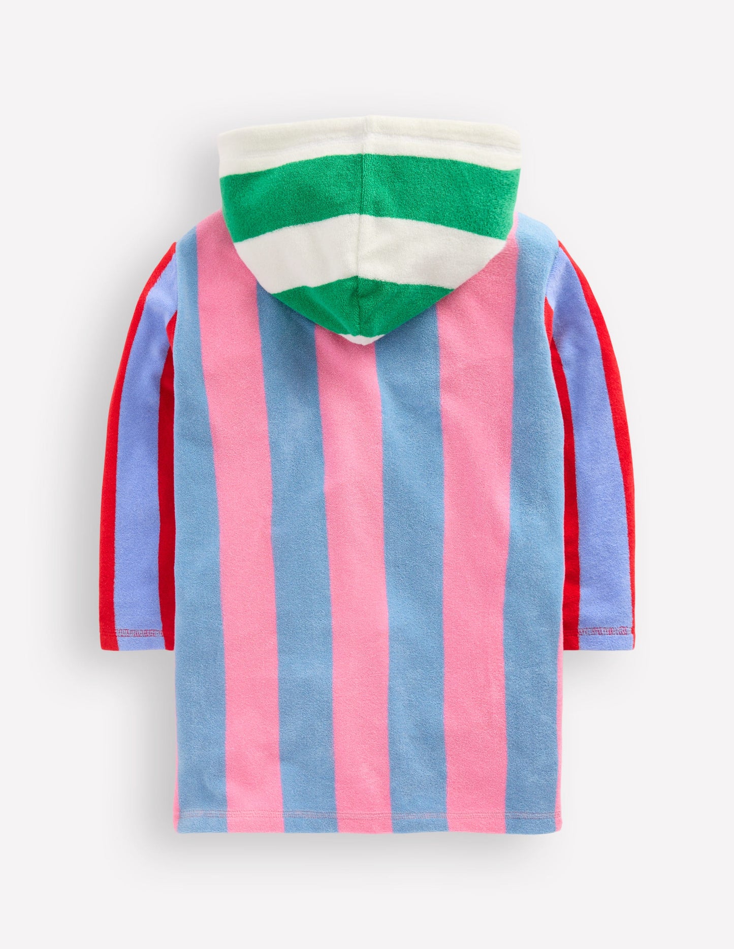 Poncho en éponge Romie à fermeture zippée-Rayé Méli-mélo Multicolore