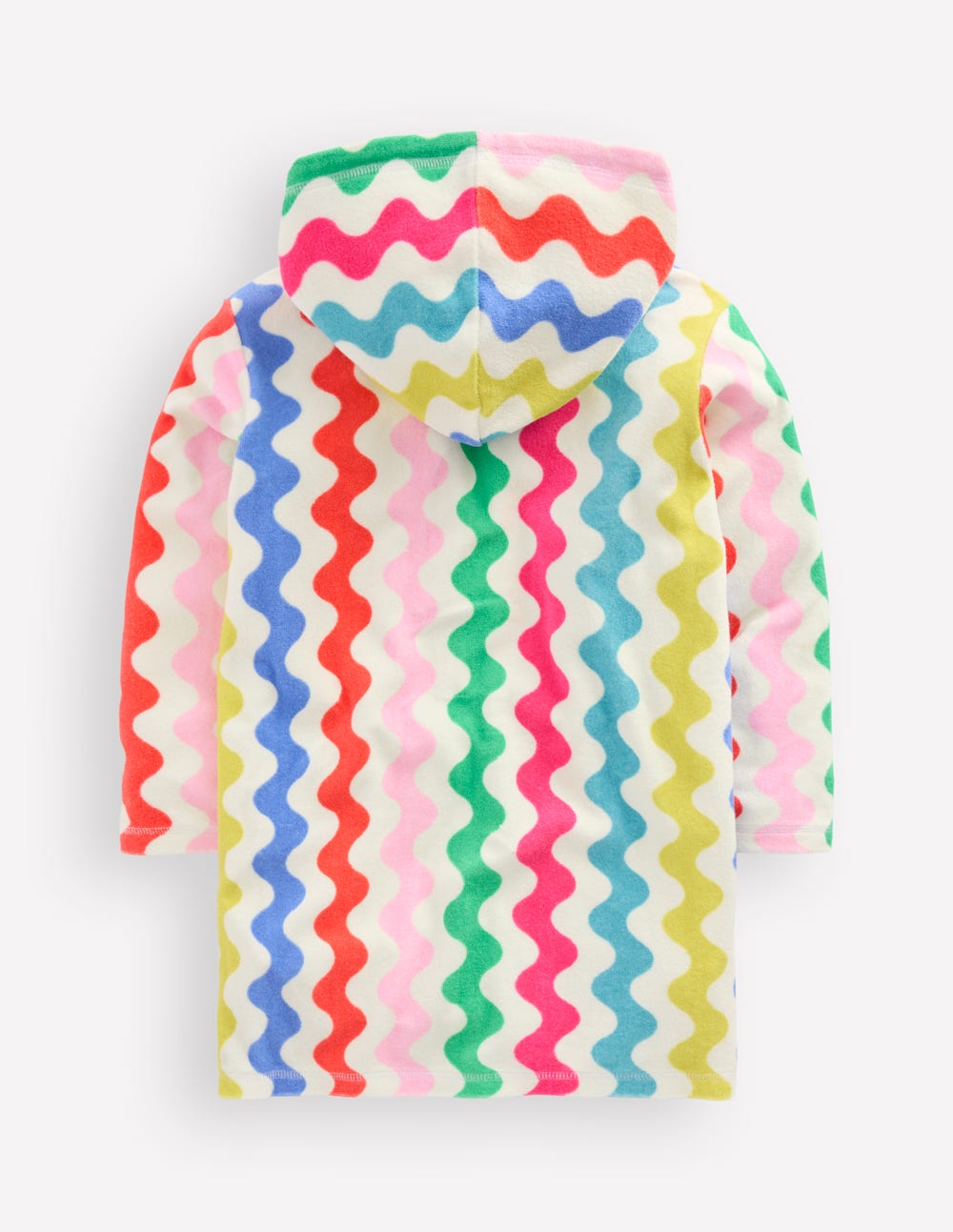 Romie Towelling Zip Throw-On-Multi Rainbow Wave