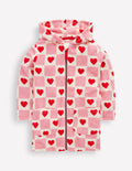 Romie Frottee-Badeponcho mit Reißverschluss-Kaugummirosa Herzstempel