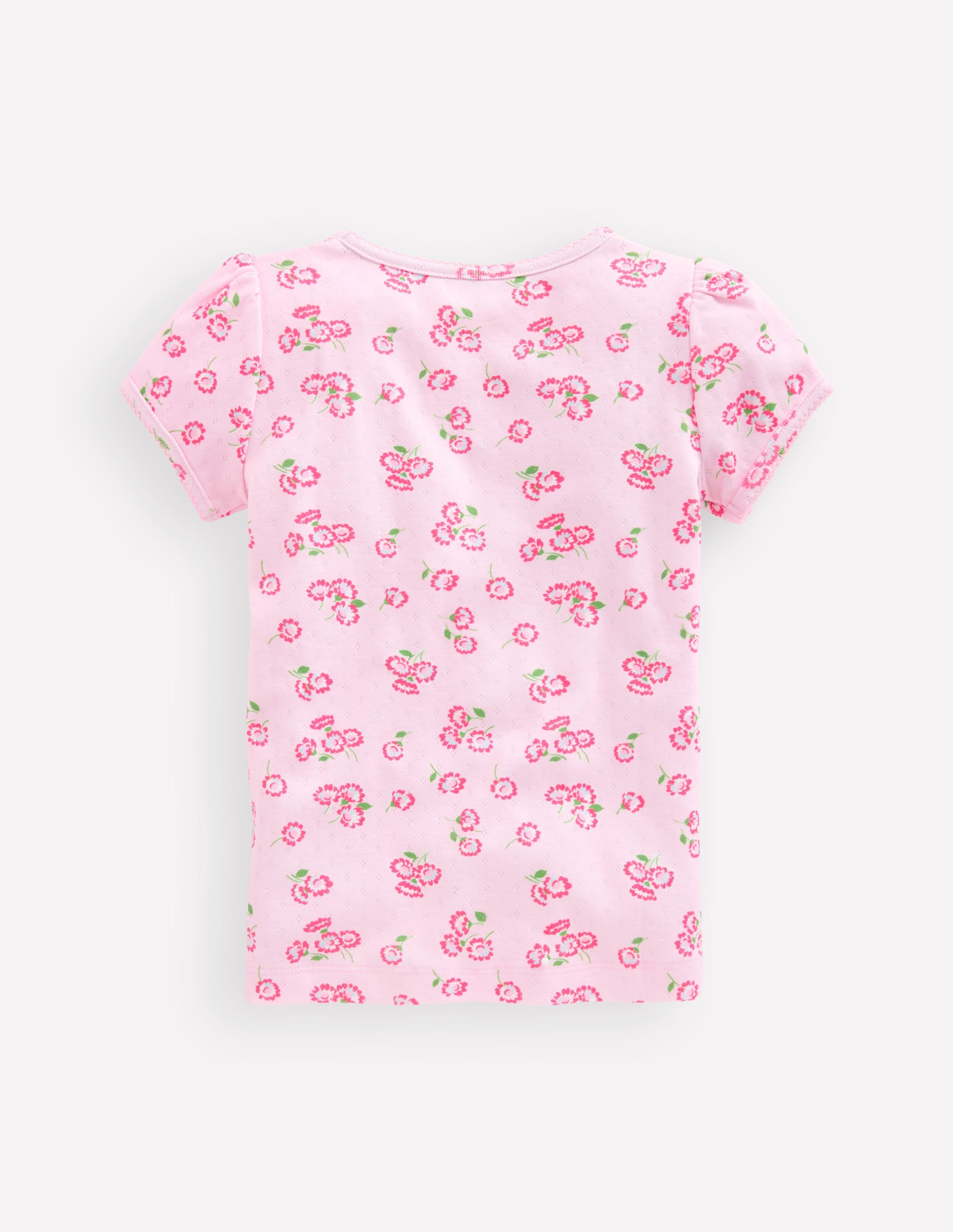 Kurzärmliges Pointelle-Oberteil-Lotus Gänseblümchen - Image 2
