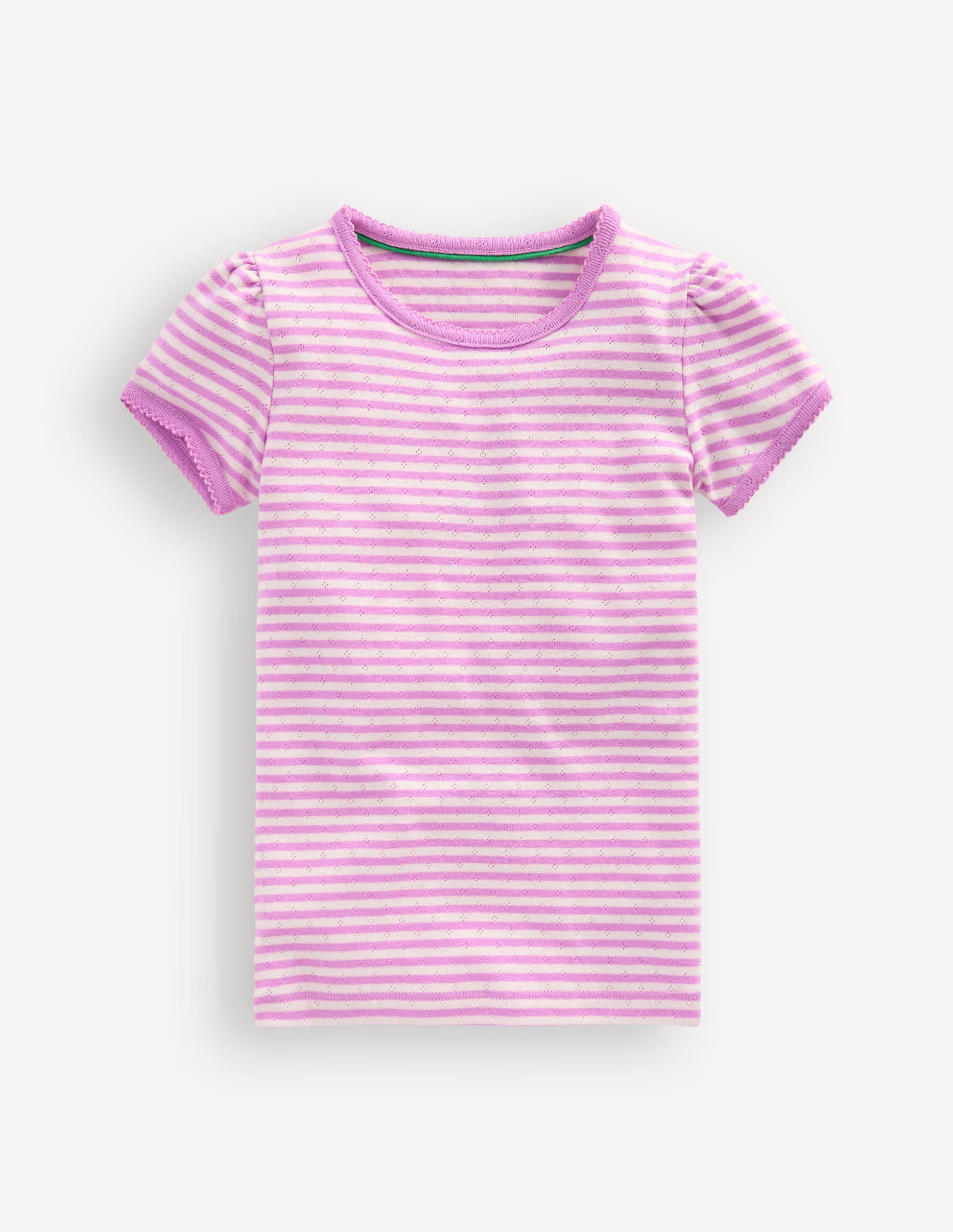 Short Sleeve Pointelle Top-Sugared-1