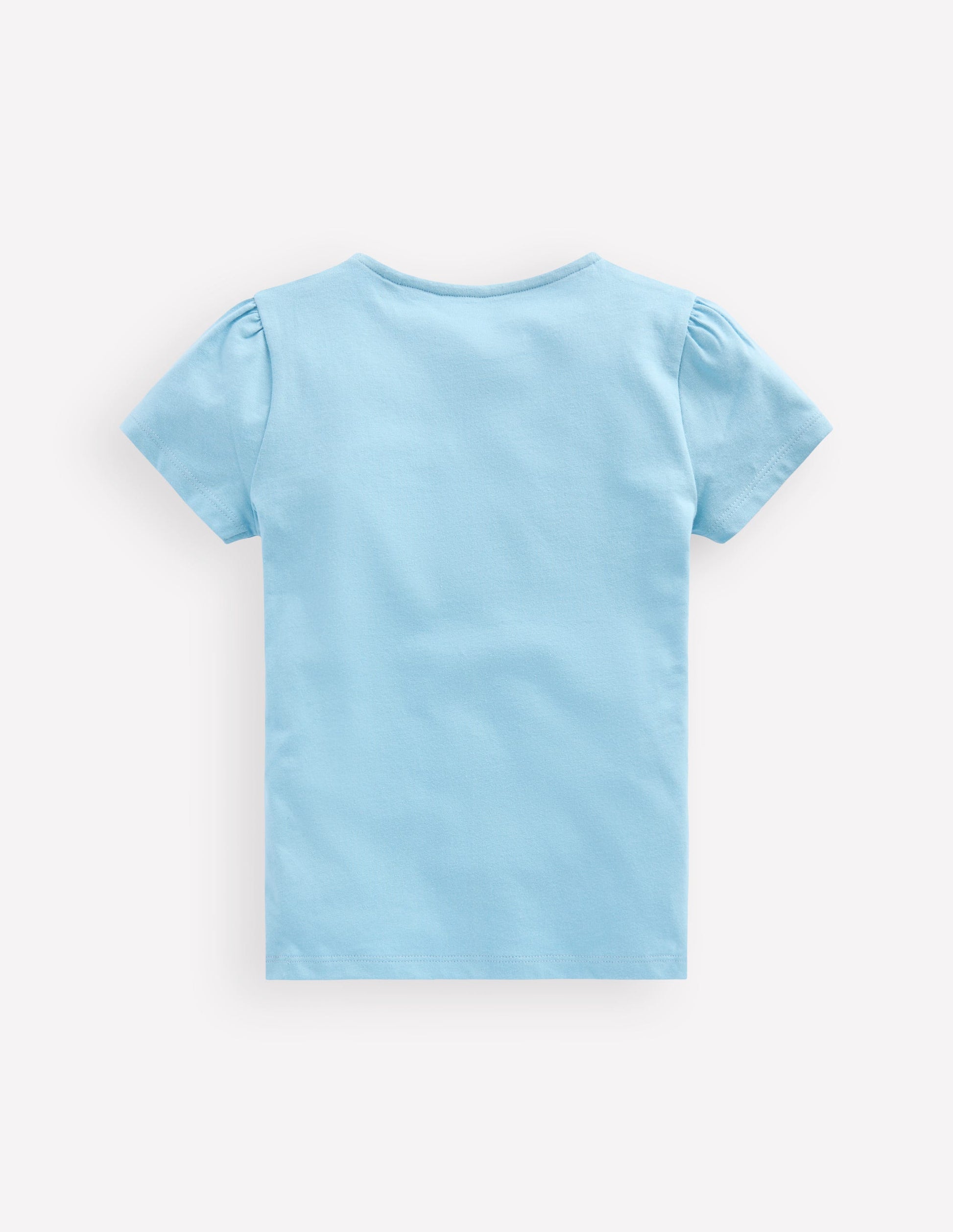 Oberteil mit Puffärmeln und Superstich-Blau Blumensträuße-2