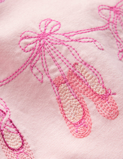 Oberteil mit Puffärmeln und Superstich-Französisches Rosa Ballerinas-3