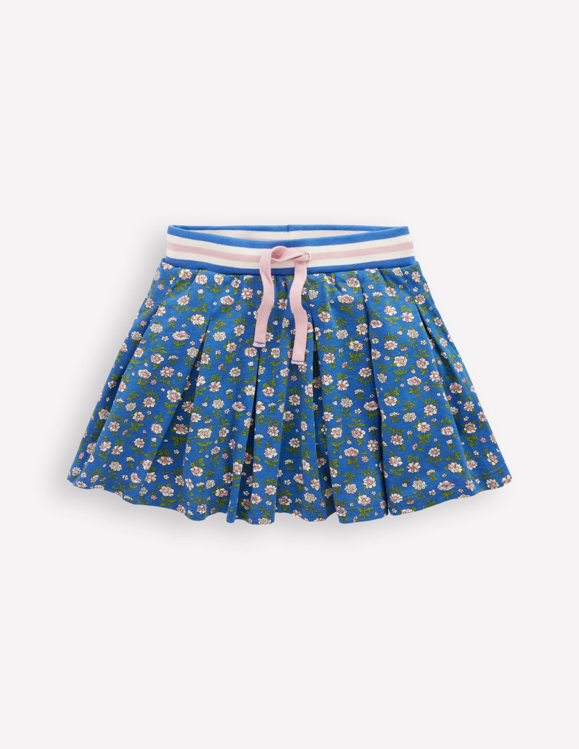 Plissierter Jersey-Skort-Blauhäher Gartenblume-1
