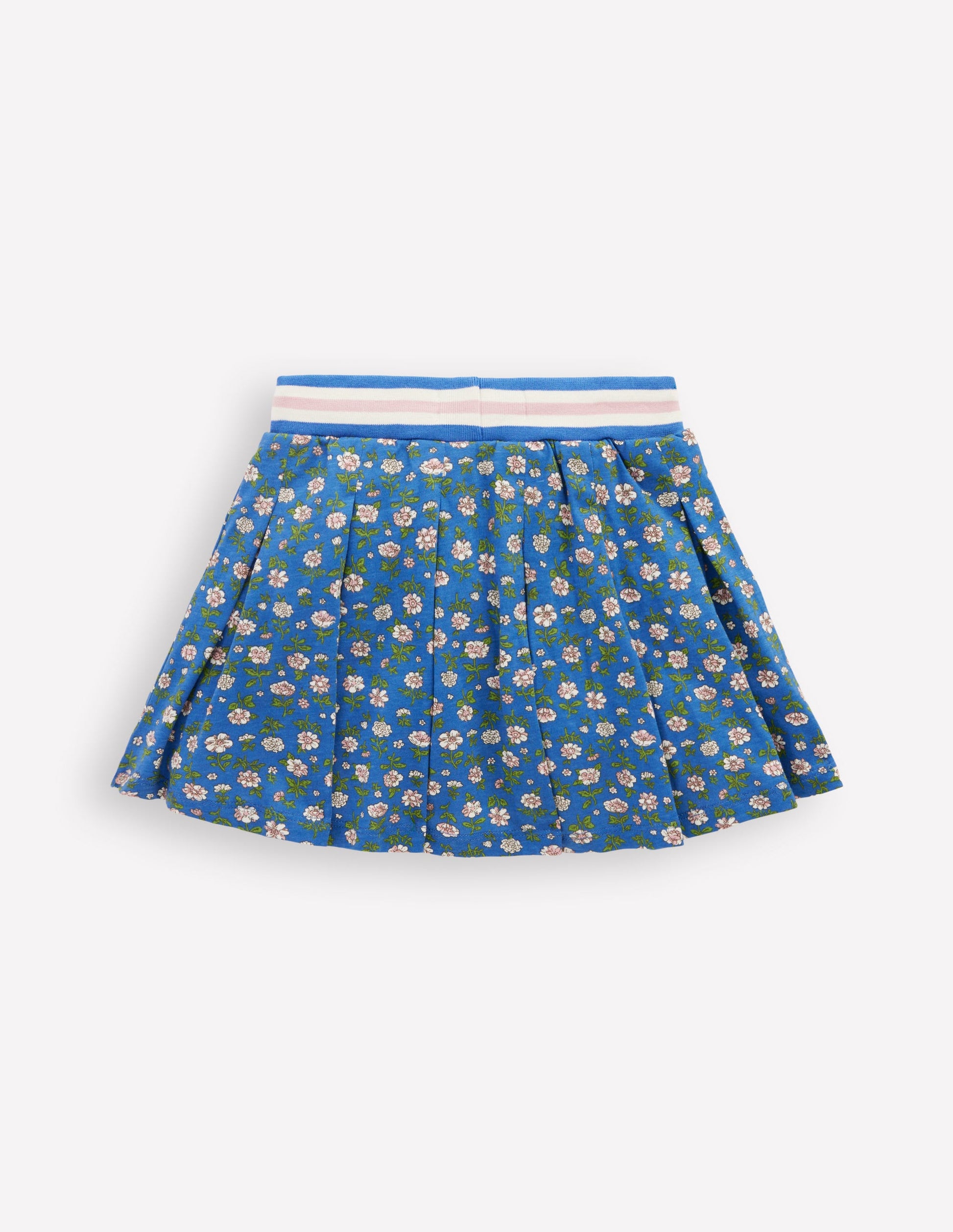 Plissierter Jersey-Skort-Blauhäher Gartenblume-2