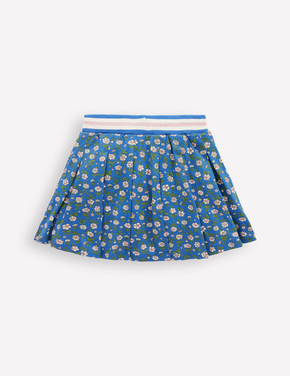 Plissierter Jersey-Skort-Blauhäher Gartenblume-2