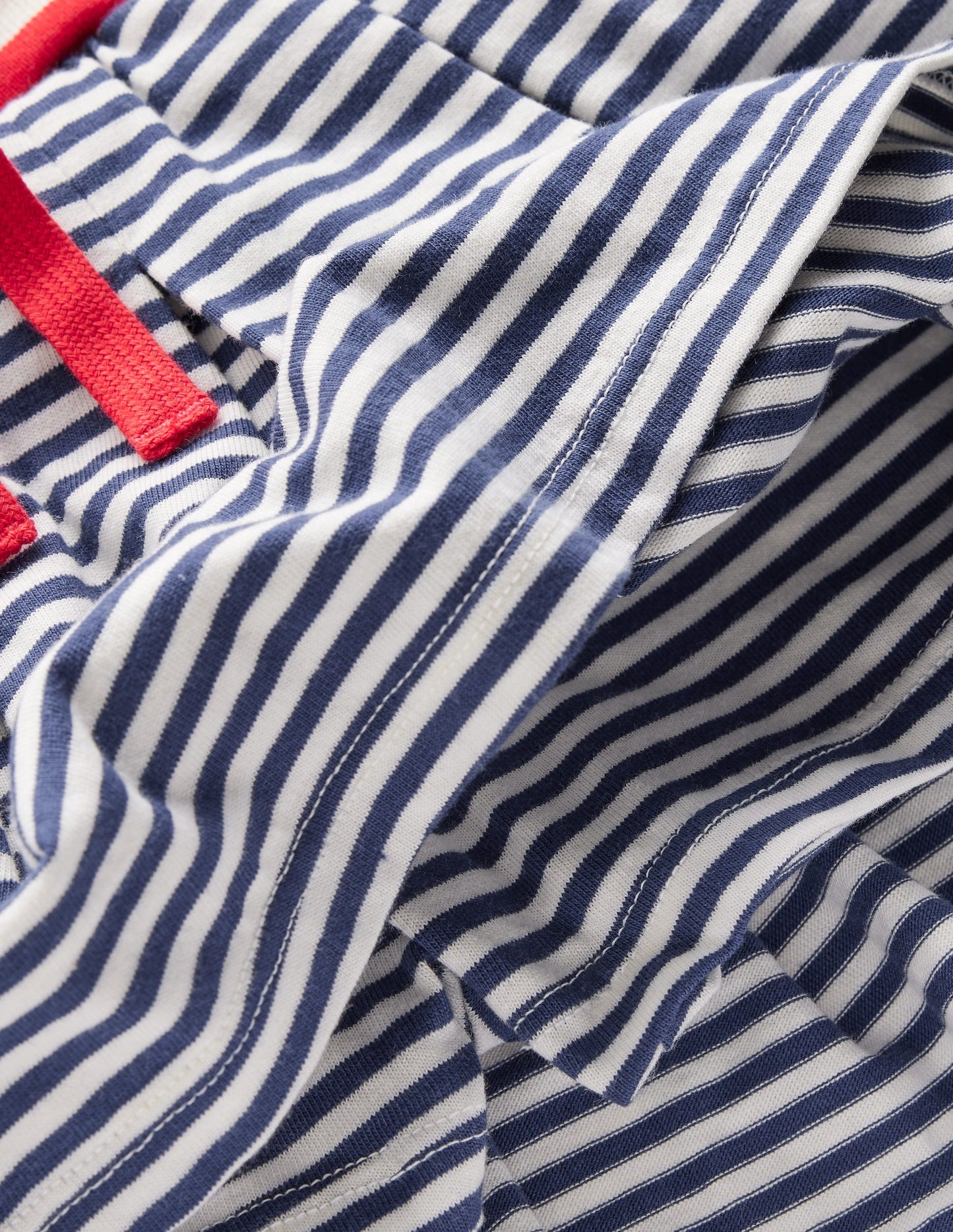 Plissierter Jersey-Skort-Dunkelblau/Streifen