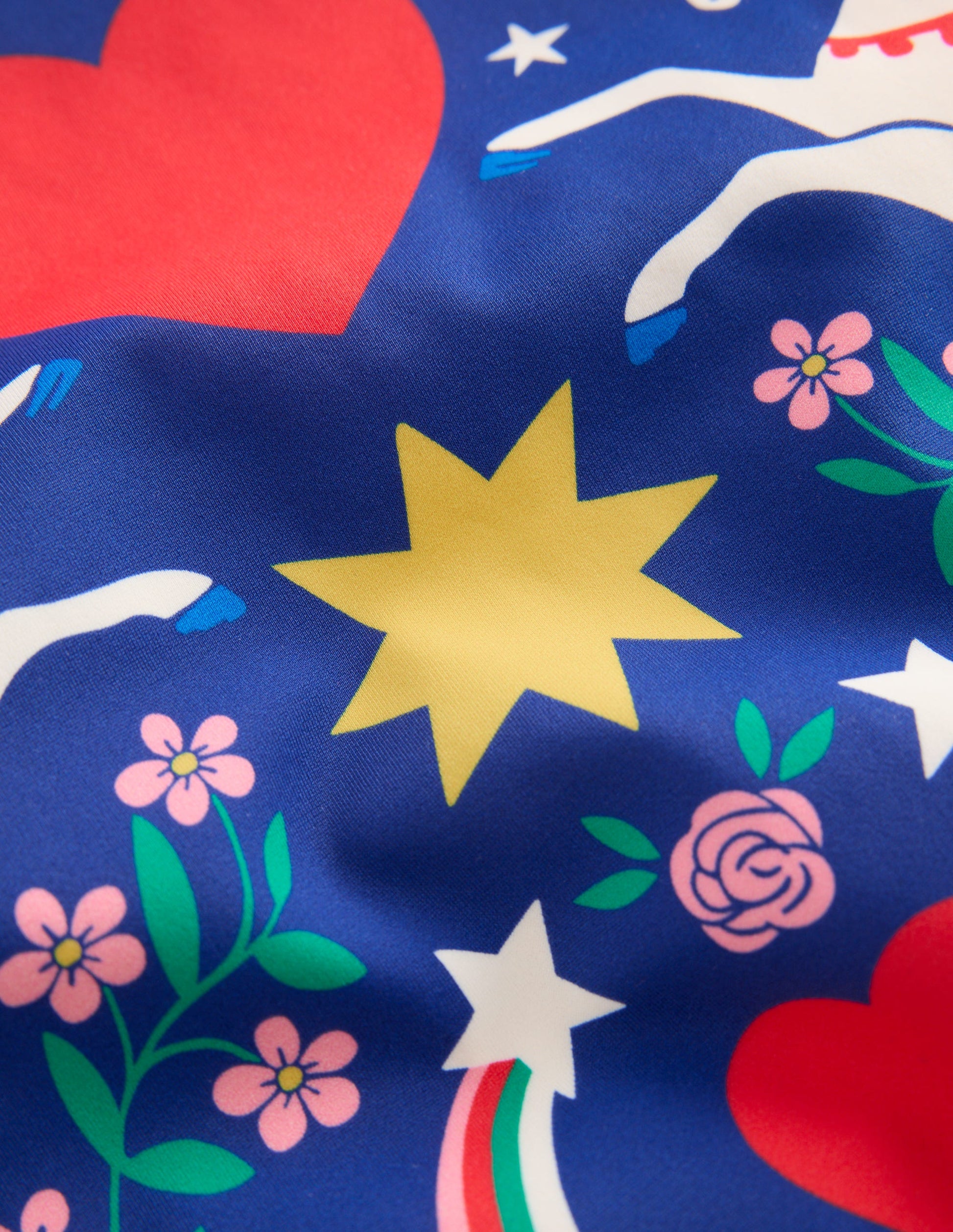 Hallie Badeanzug mit Rüschenträgern-Saphirblau Einhorn-3