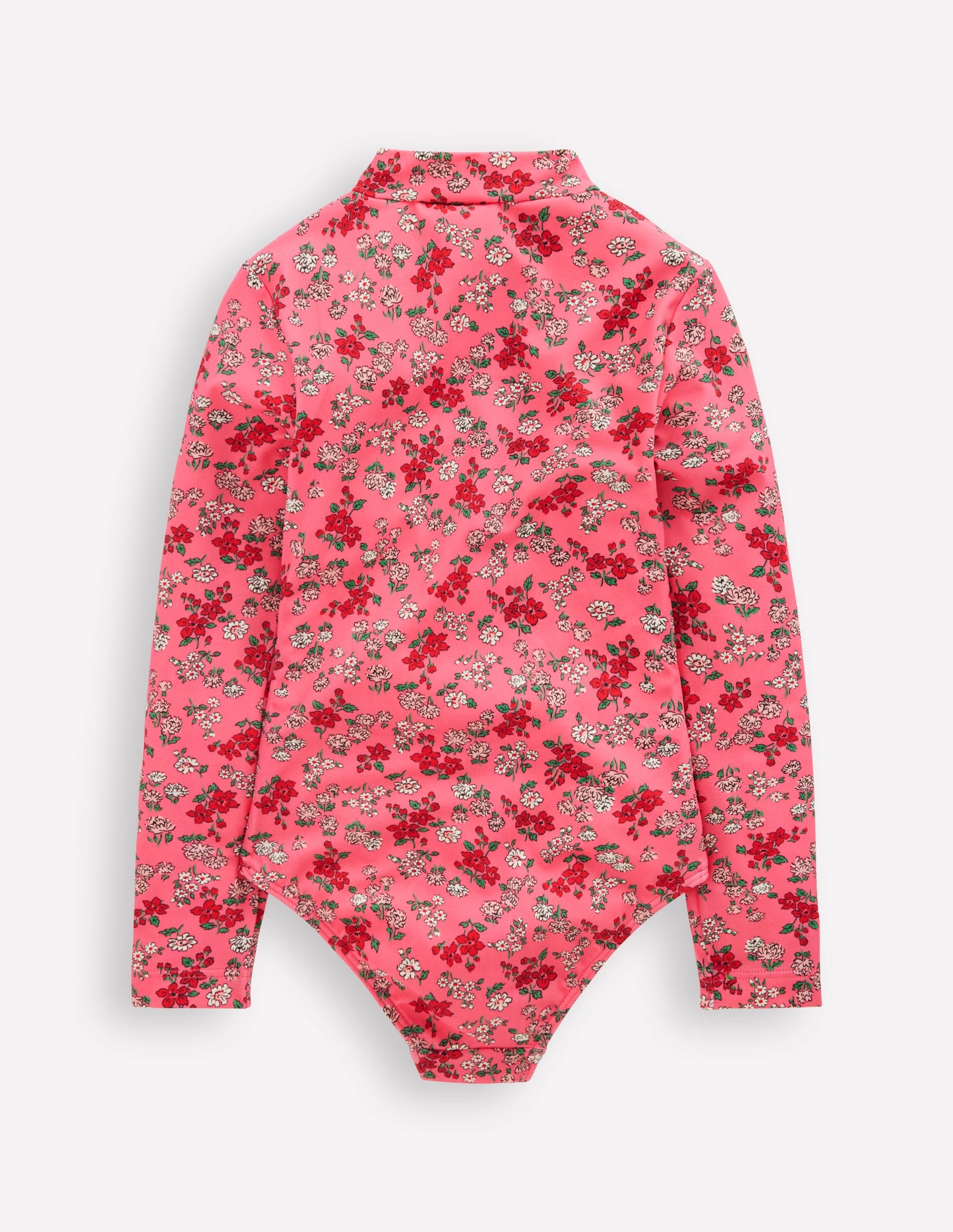 Maillot de bain à manches longues-Motif Meadow Floral rose saumon