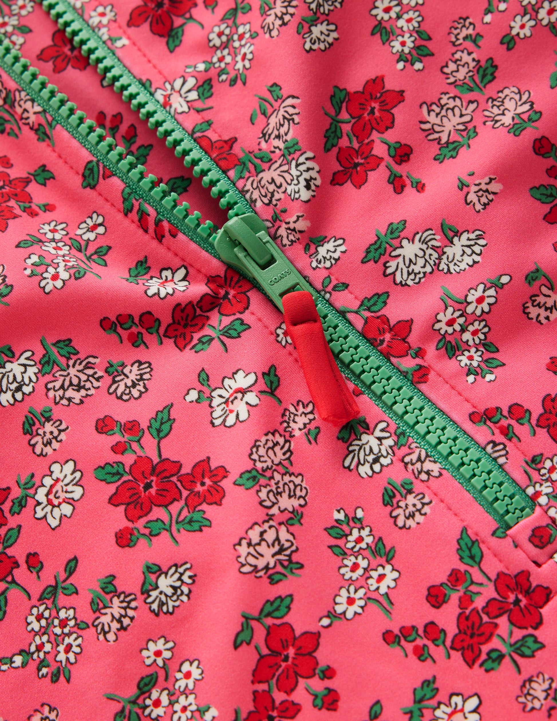 Maillot de bain à manches longues-Motif Meadow Floral rose saumon-3