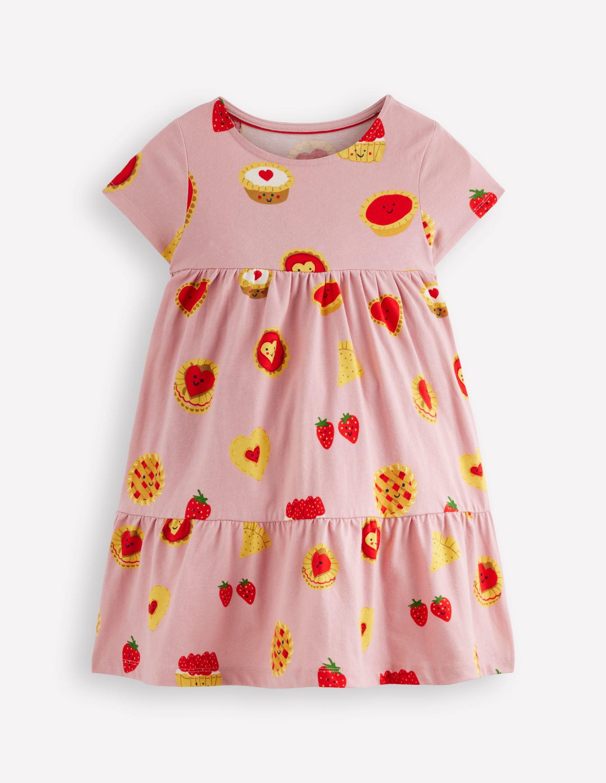 Ariel Jerseykleid zum Herumwirbeln-Vintage-Rosa Süße Leckereien-1