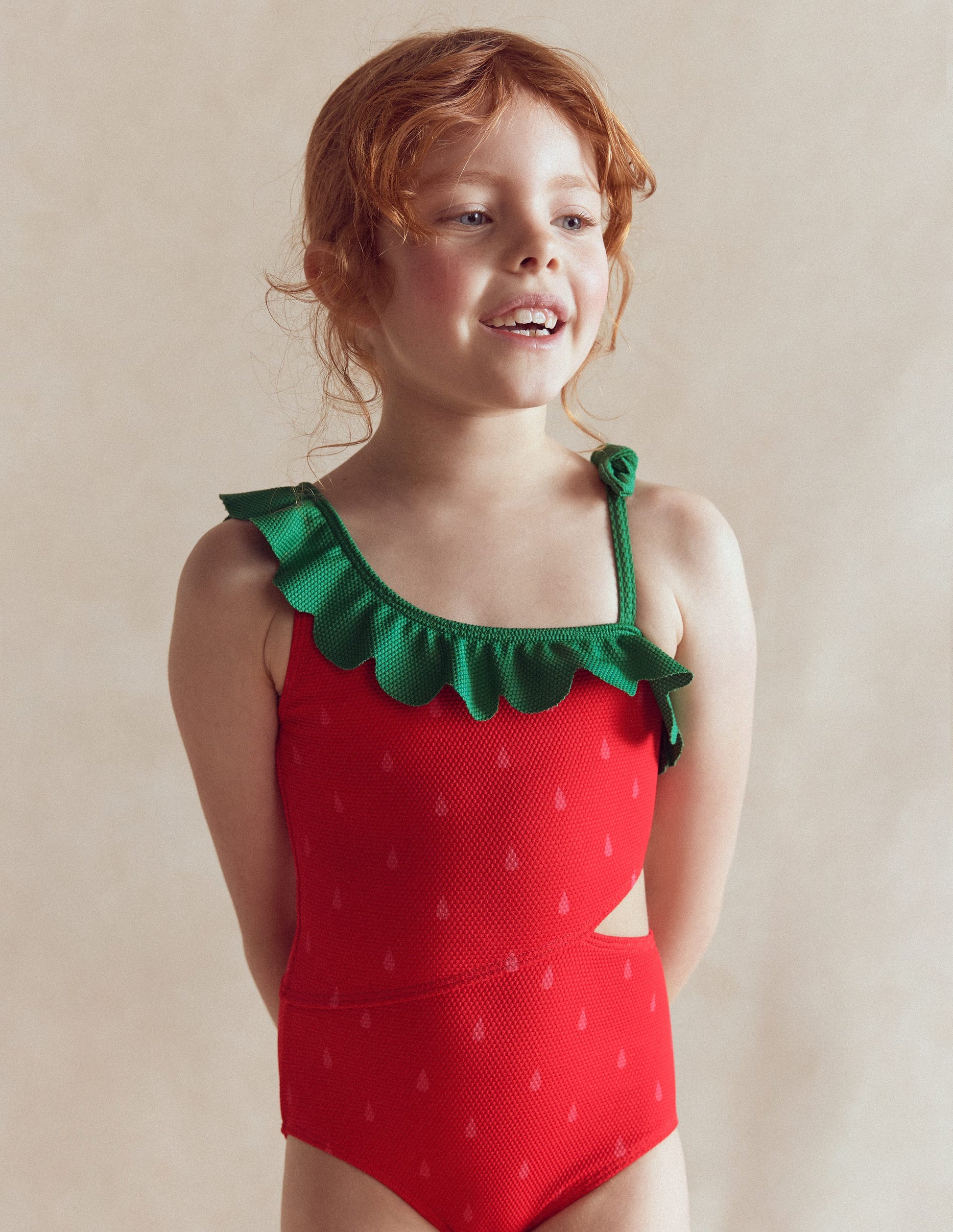 Lettice Badeanzug mit Cut-out-Erdbeere-1