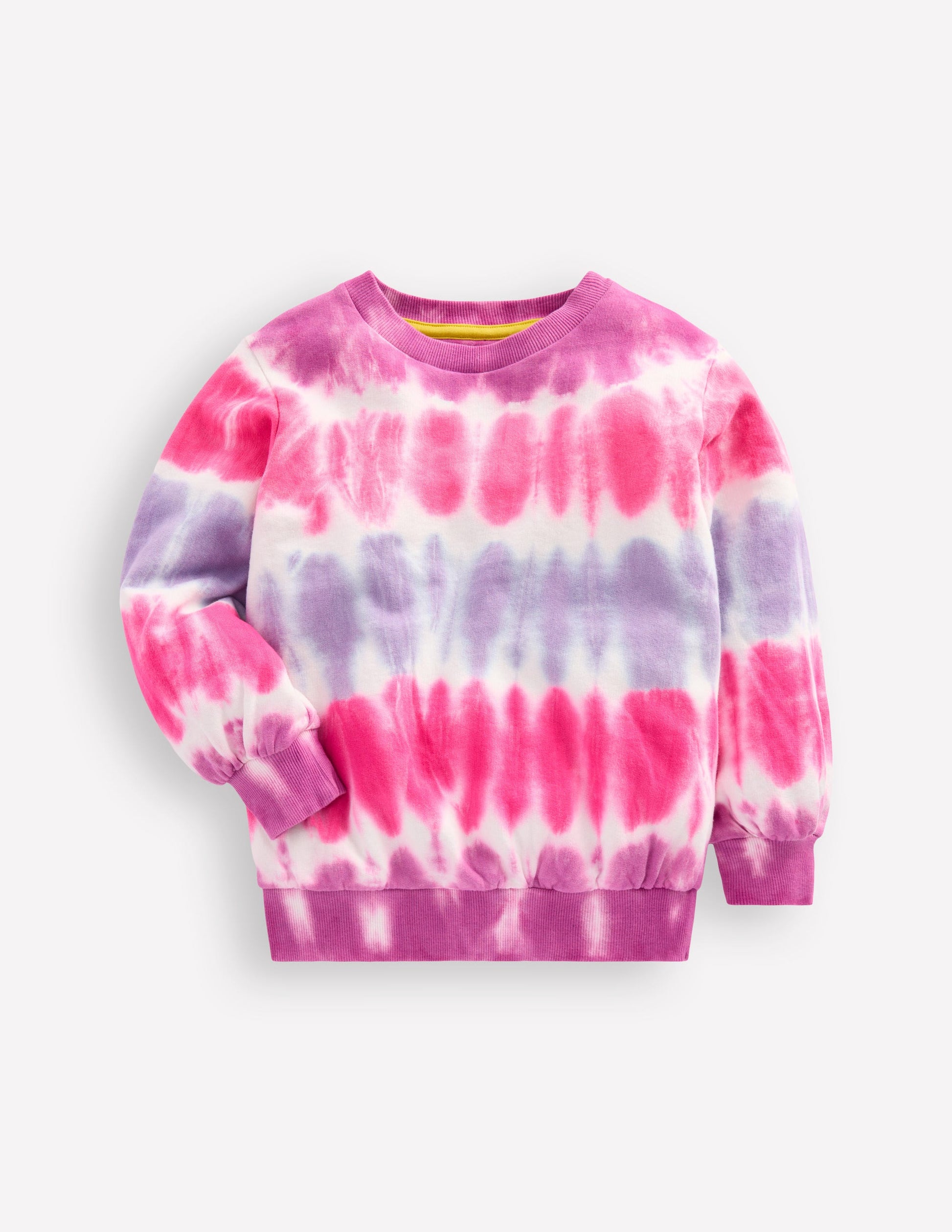 Bedrucktes Sweatshirt-Rosa, Batikmuster-1