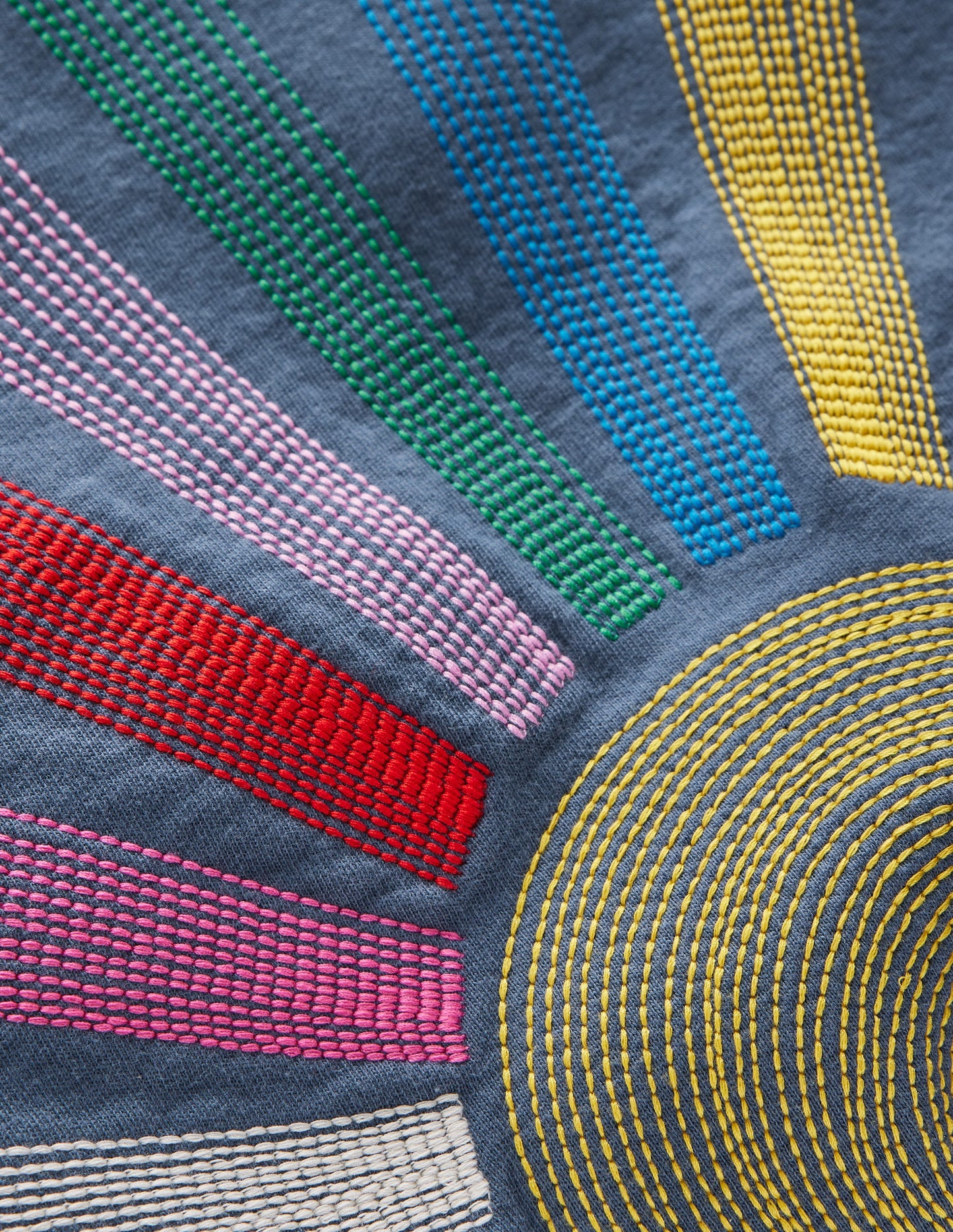 Bobbie Sweatshirt mit Applikation-Vintage Indigoblau Sonne