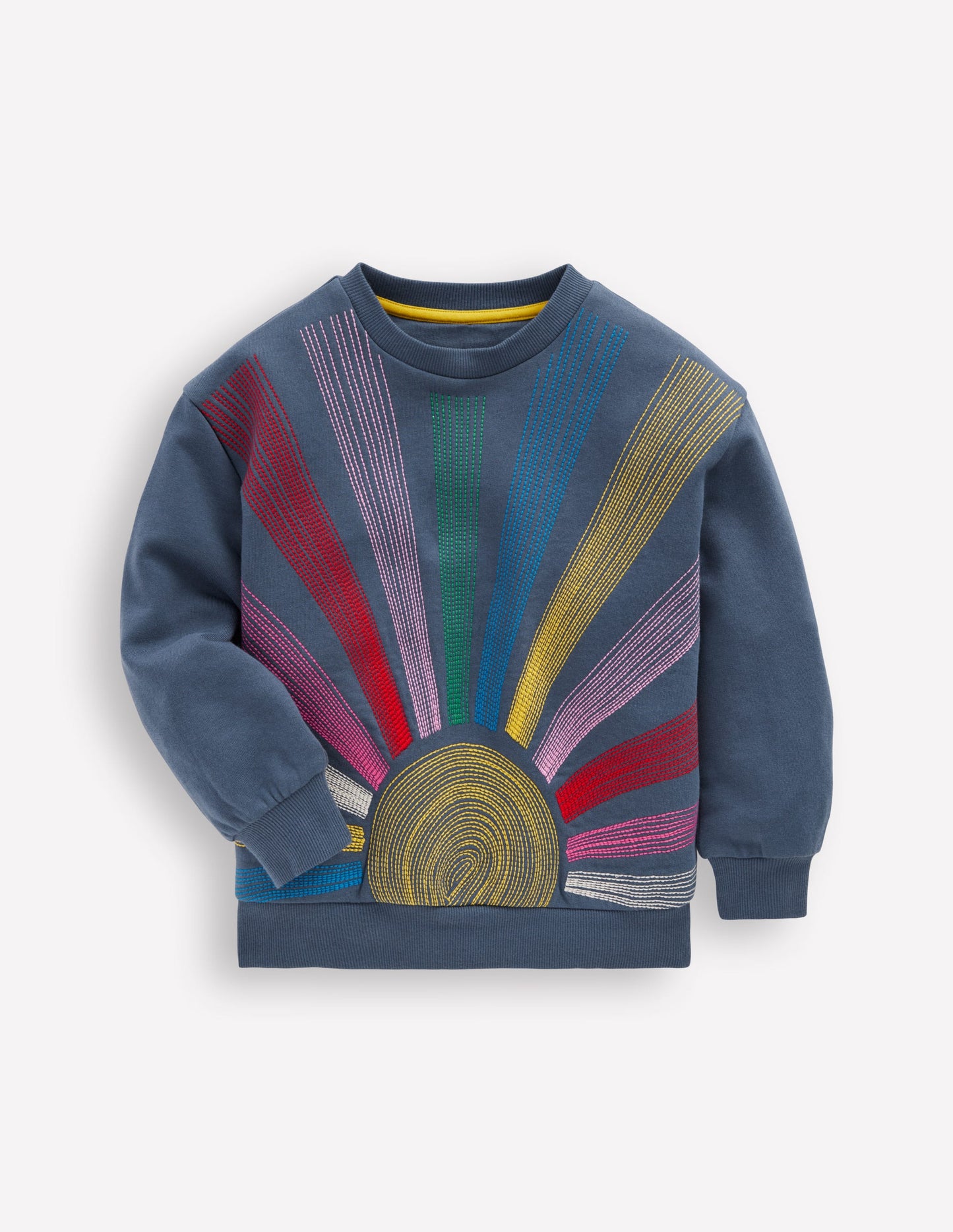 Bobbie Sweatshirt mit Applikation-Vintage Indigoblau Sonne