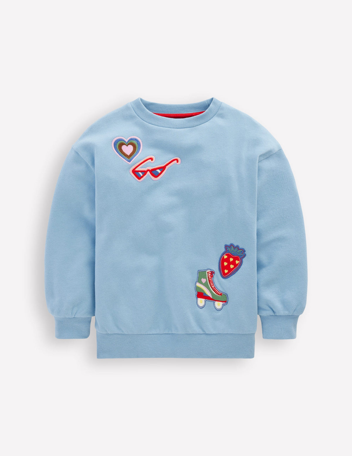 Bobbie Sweatshirt mit Applikation-Gletschersee Aufnäher - Image 1