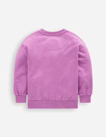 Bobbie Sweatshirt mit Applikation-Lila Tauben-3