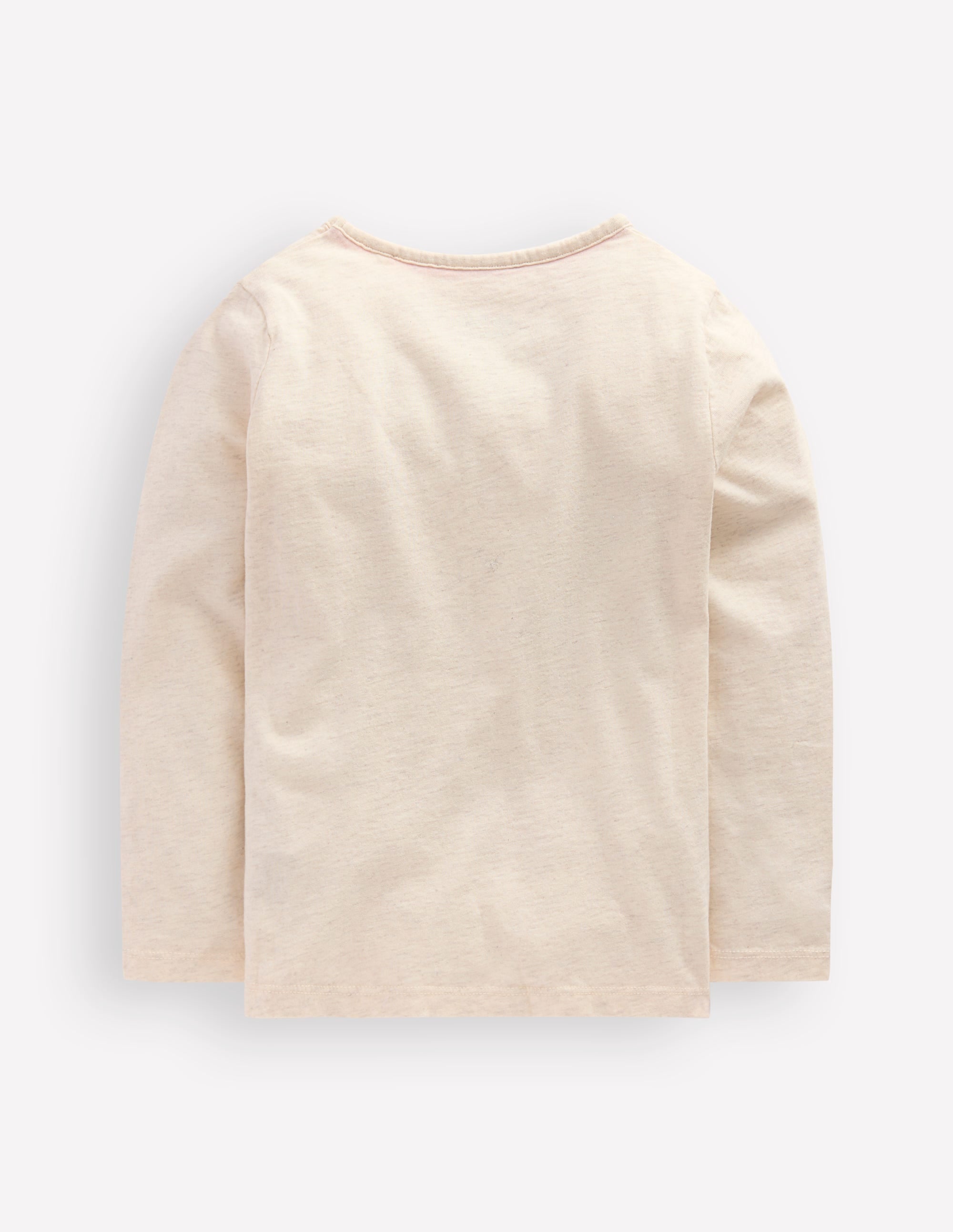 Langarmshirt aus Bouclé-Haferbeige Meliert Rollschuh - Image 2