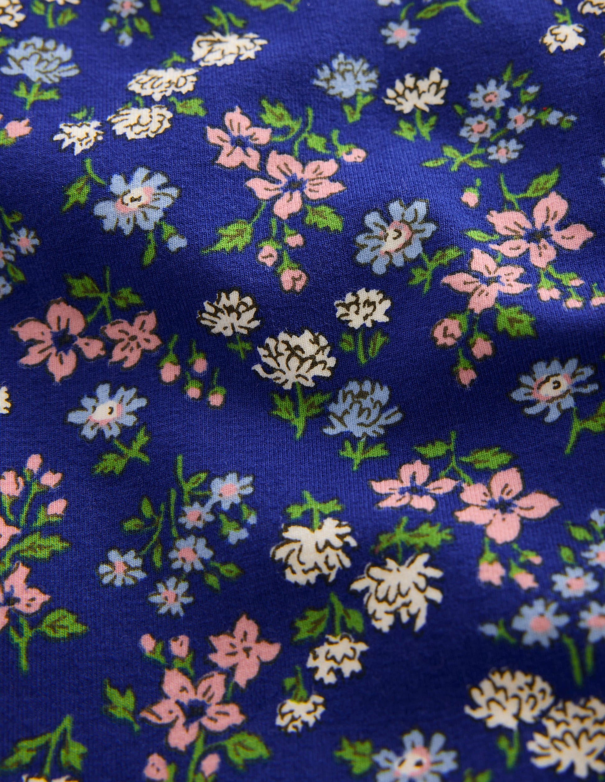 Lustige Leggings-Blau Geblümt-3