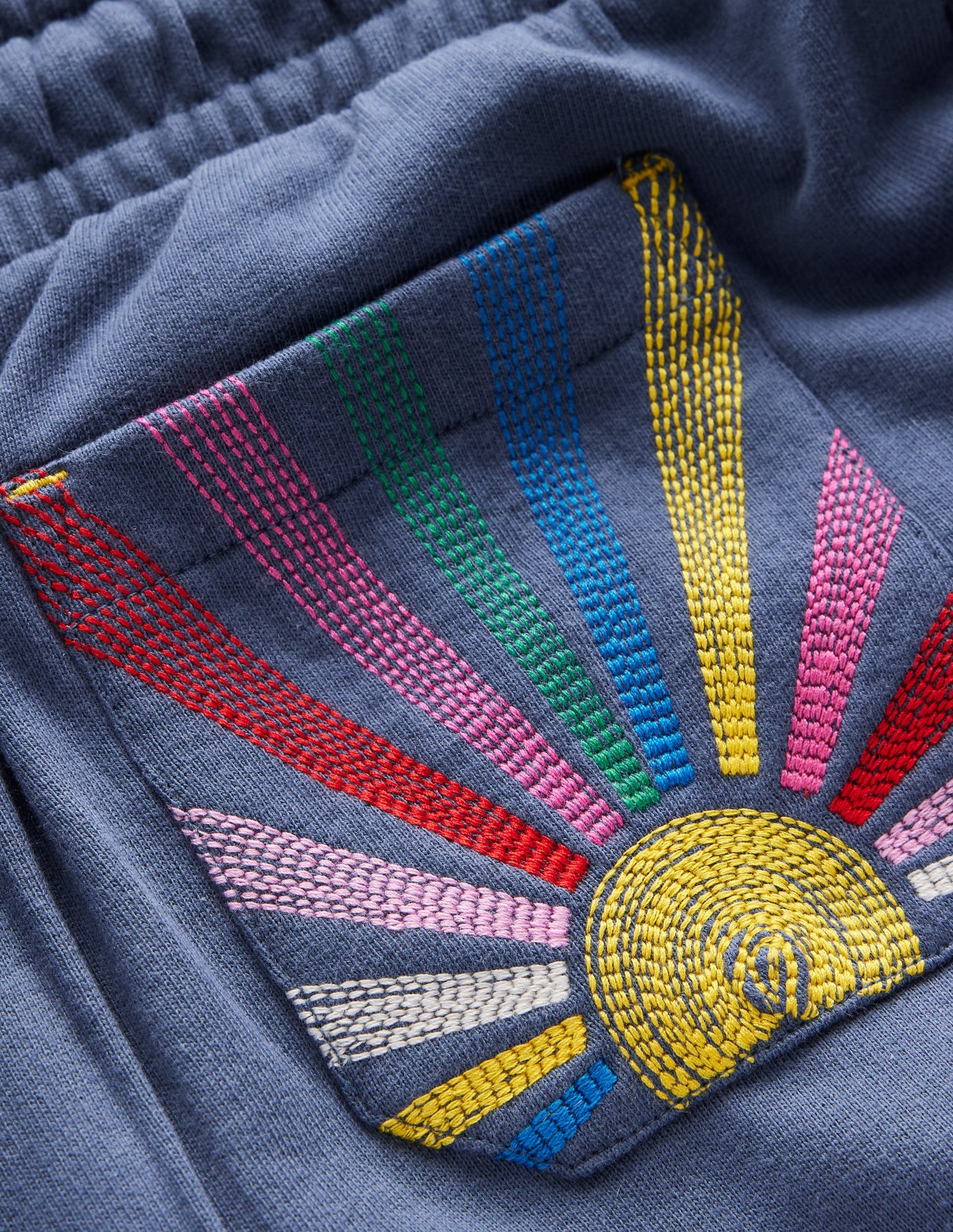 Bobbie Jogginghose mit Applikationen-Vintage Indigoblau Sonne