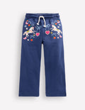 Bobbie Jogginghose mit Applikationen-Navy, Einhörner