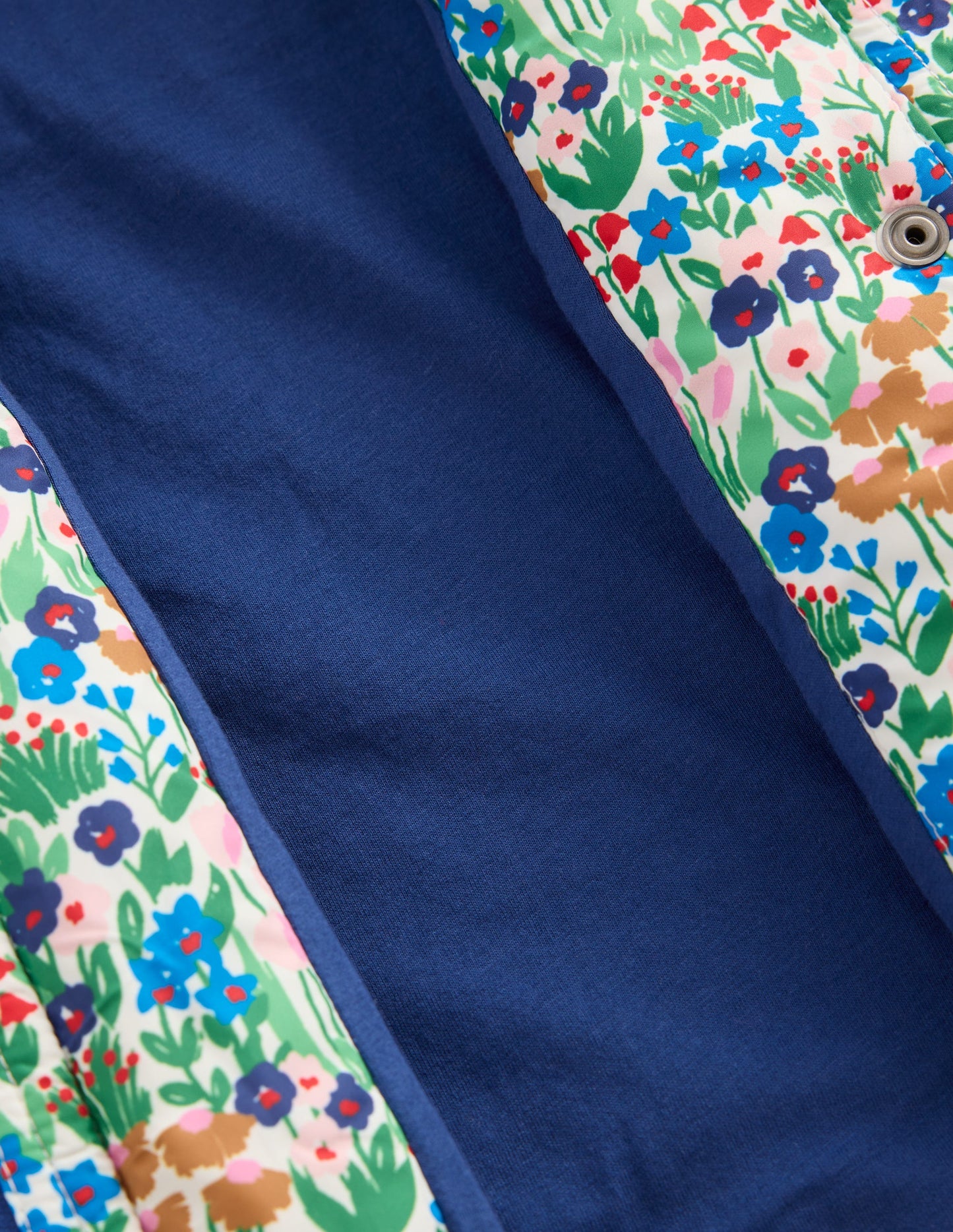 Janie Jacke aus Teddyfell-Mix-Blau Frühlingsblumenbeet