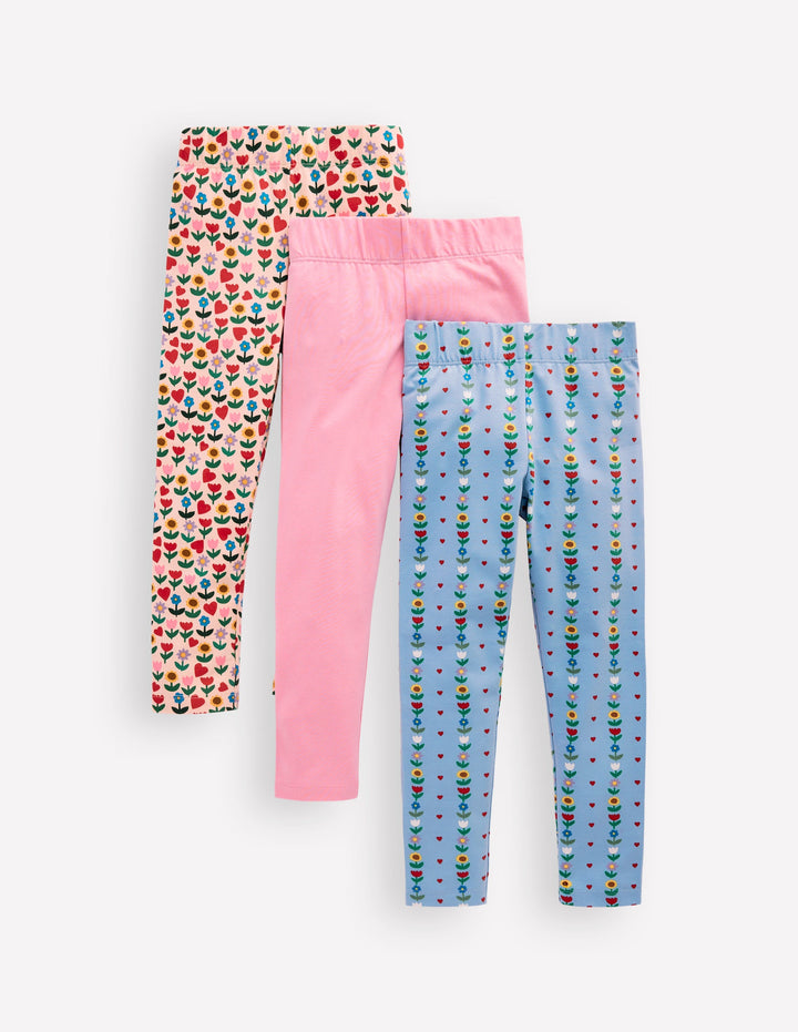 3 leggings-Motif Sunflower Garden multi