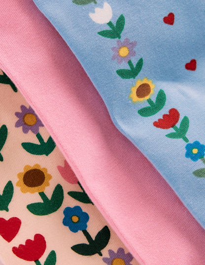 3er-Pack Leggings-Bunt Sonnenblumen Garten-2