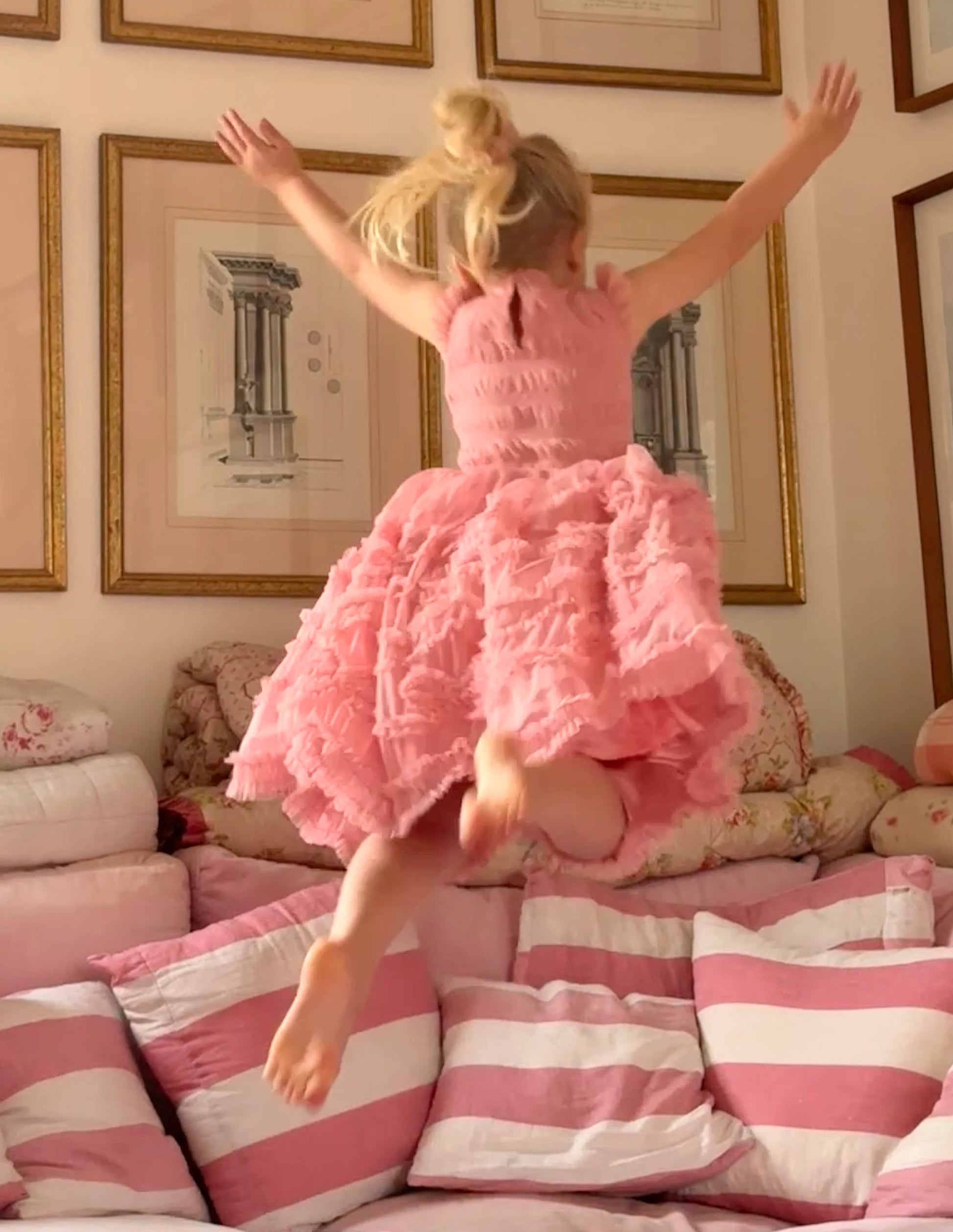 Kleid mit Tüllschleifen für besondere Anlässe-Mandelblütenrosa-1