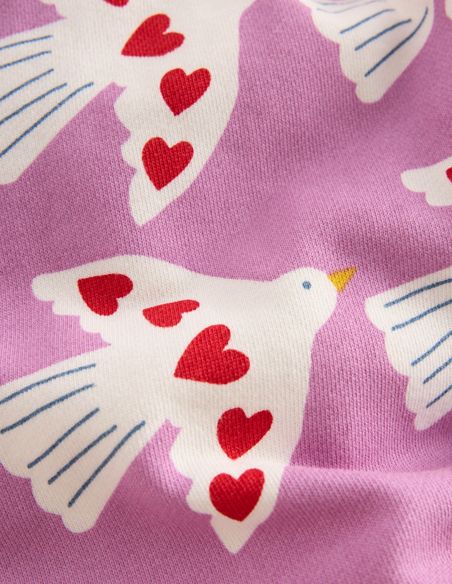 Bas de jogging fun imprimé-Colombes violet