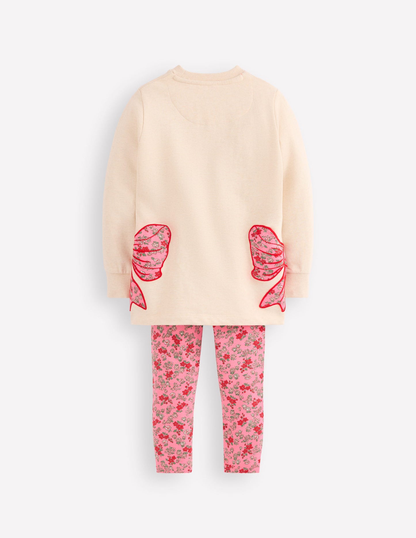 Ensemble avec tunique-sweat fun-Nœuds avoine chiné