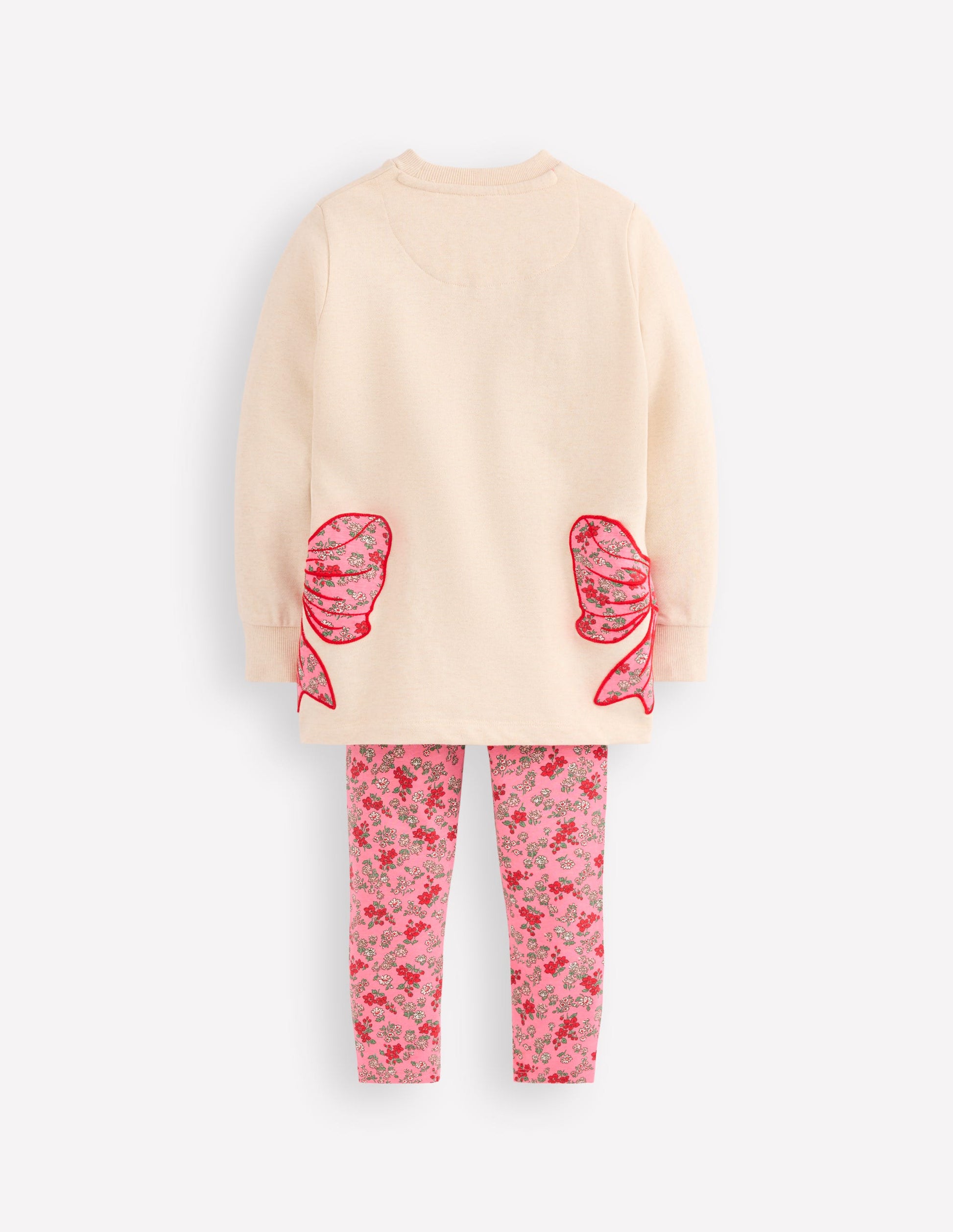 Ensemble avec tunique-sweat fun-Nœuds avoine chiné-2