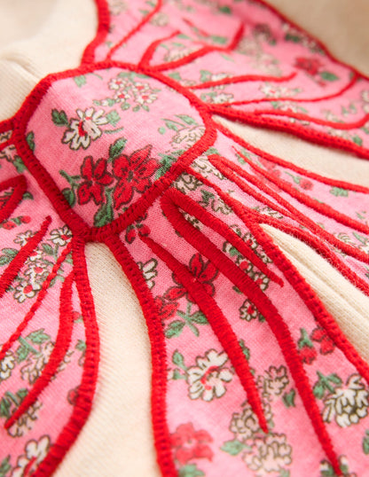 Ensemble avec tunique-sweat fun-Nœuds avoine chiné-3