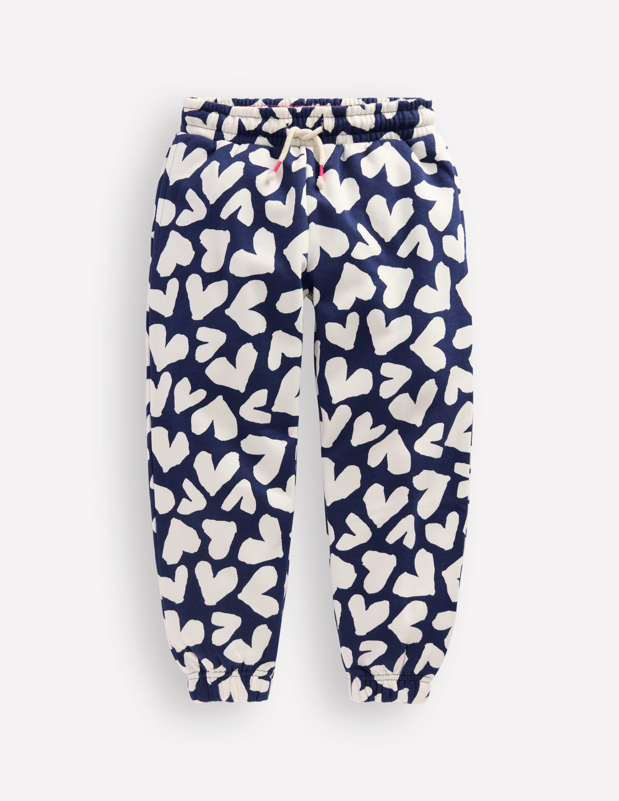 Bas de jogging cosy imprimé-Cœurs Bleu Marine - Image 1