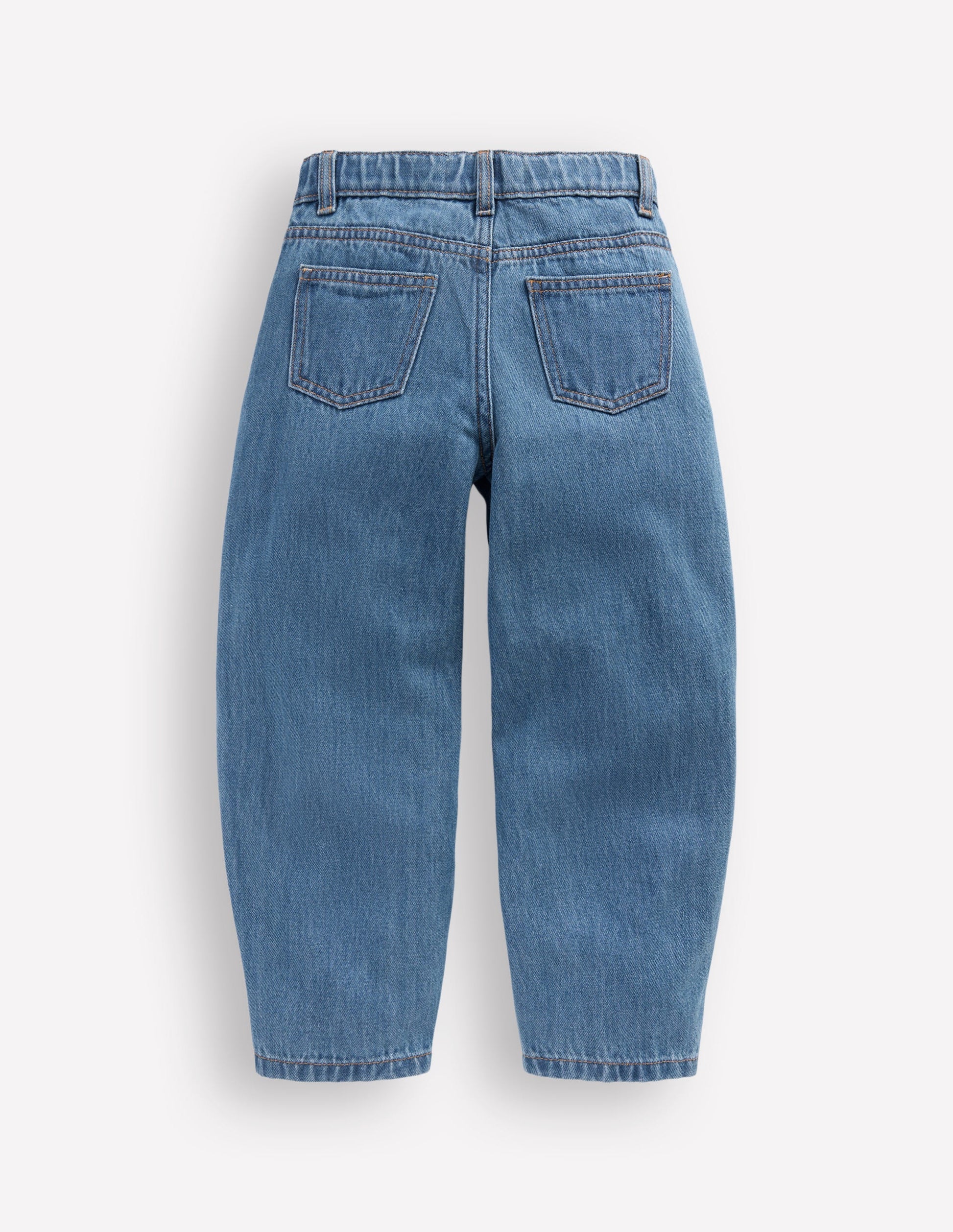 Barrel Leg Jeans-Mid Vintage Denim-2