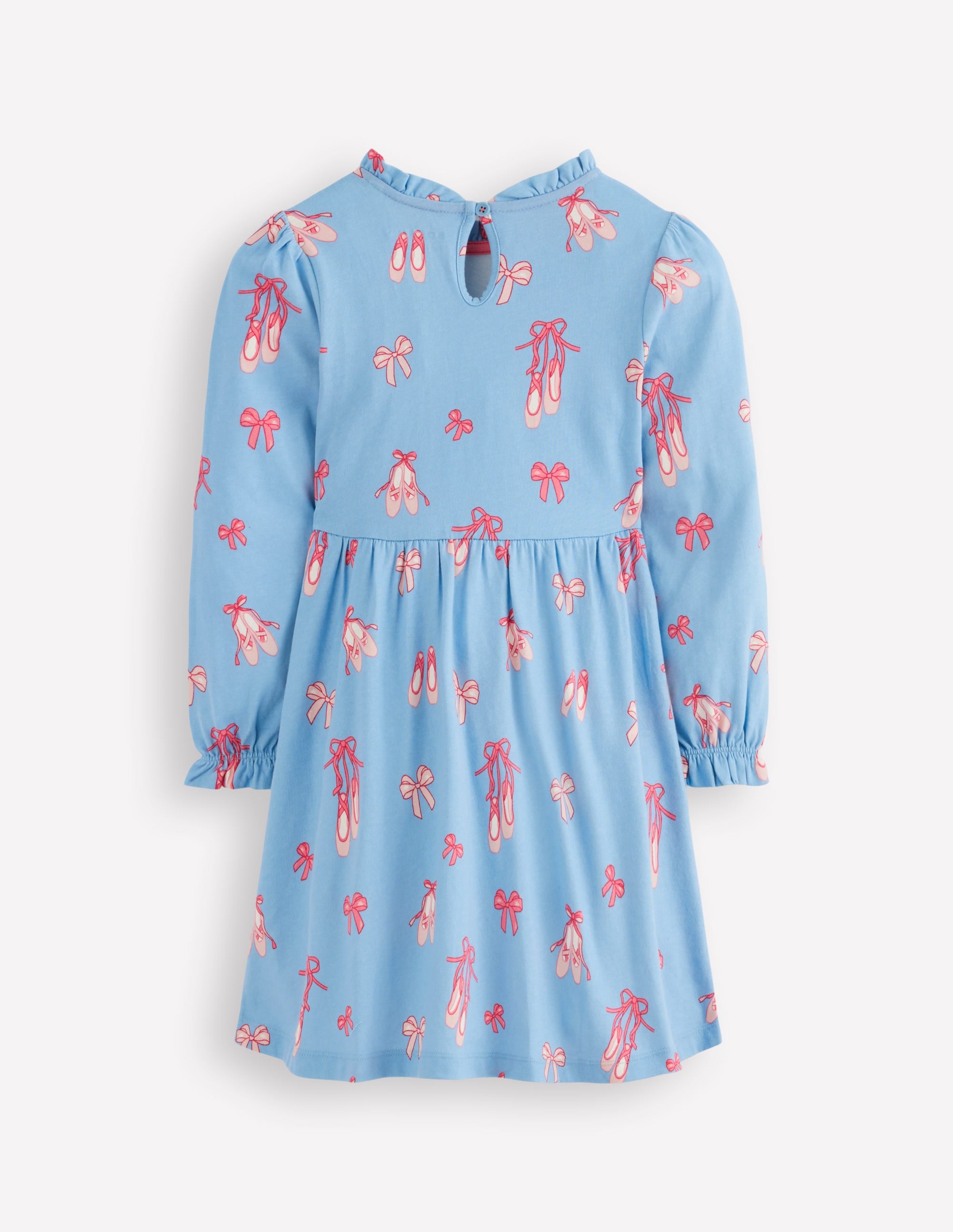 Jerseykleid mit Blousonärmeln-Hellblau Ballettschuhe - Image 2