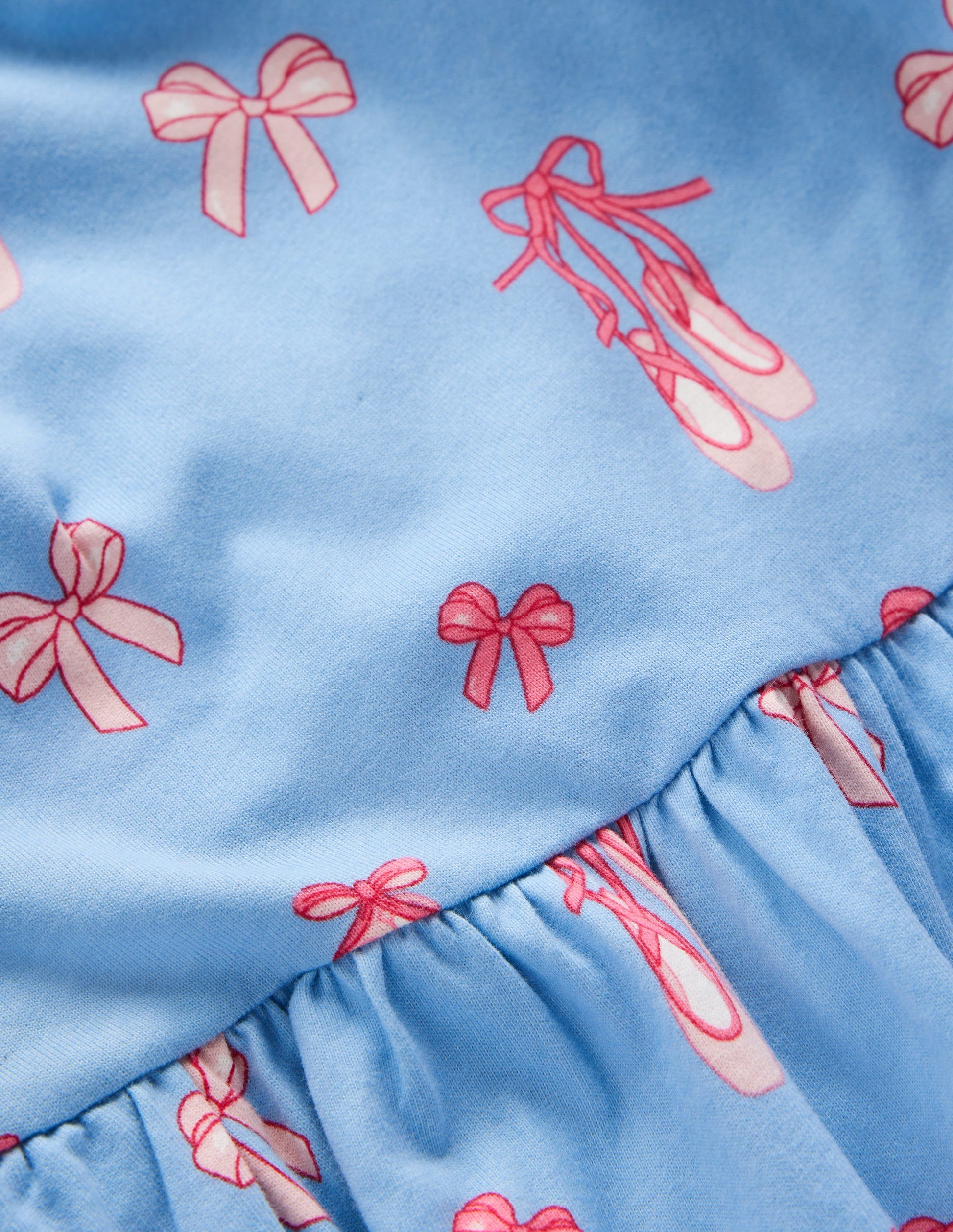 Jerseykleid mit Blousonärmeln-Hellblau Ballettschuhe-5