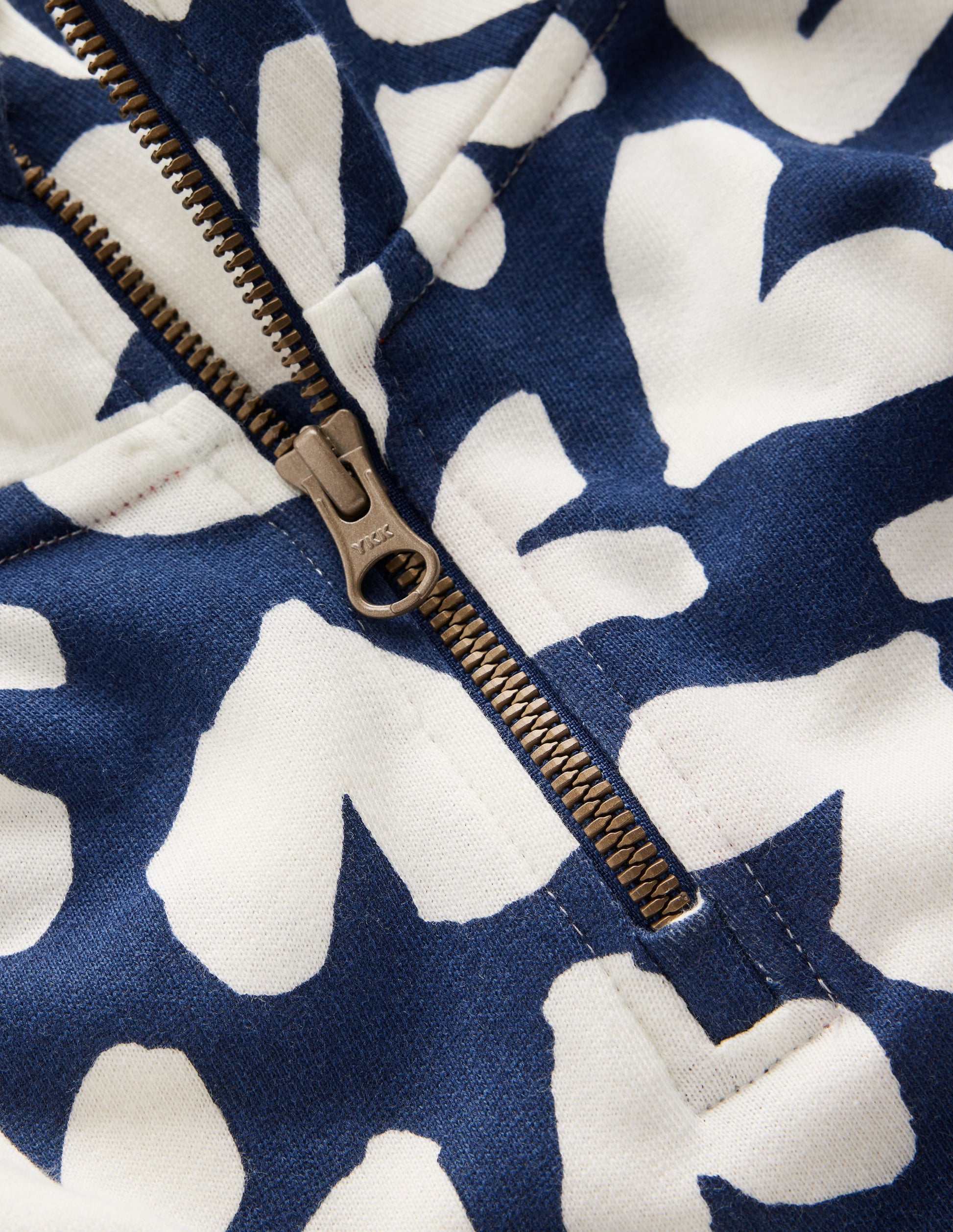 Sweatshirt-Kleid mit halbem Reißverschluss-Schuluniform-Marineblau Herz-Collage-3