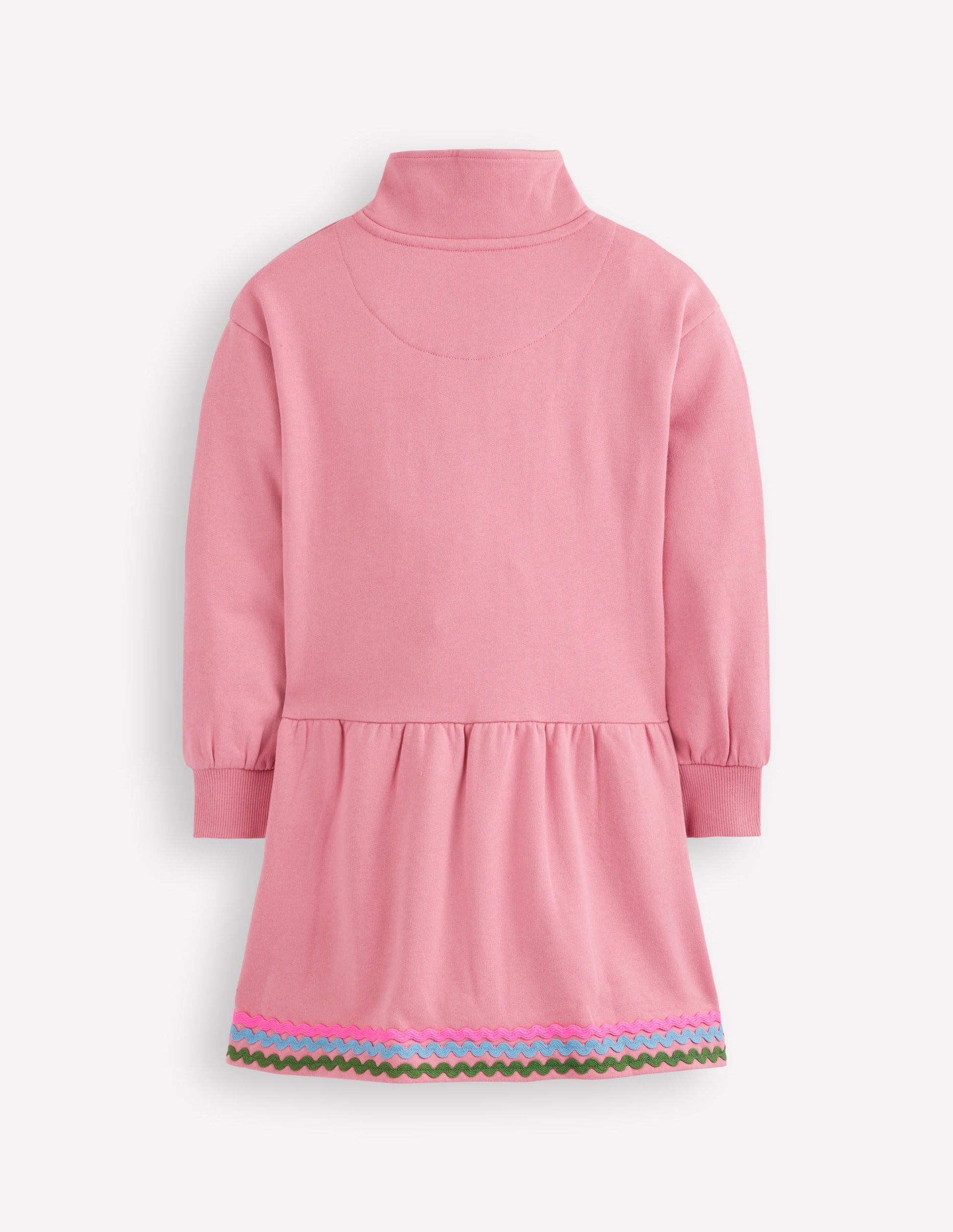 Robe-sweat partiellement zippée-Brume rose-2