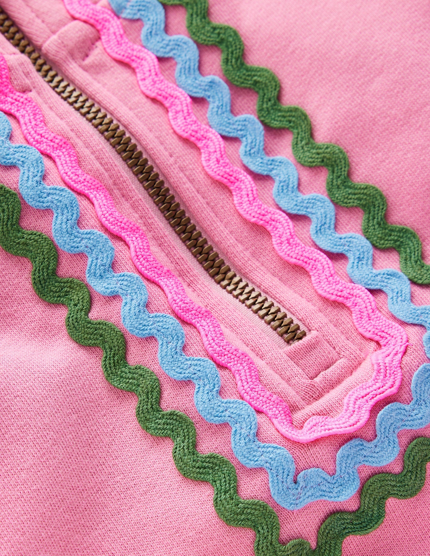 Robe-sweat partiellement zippée-Brume rose