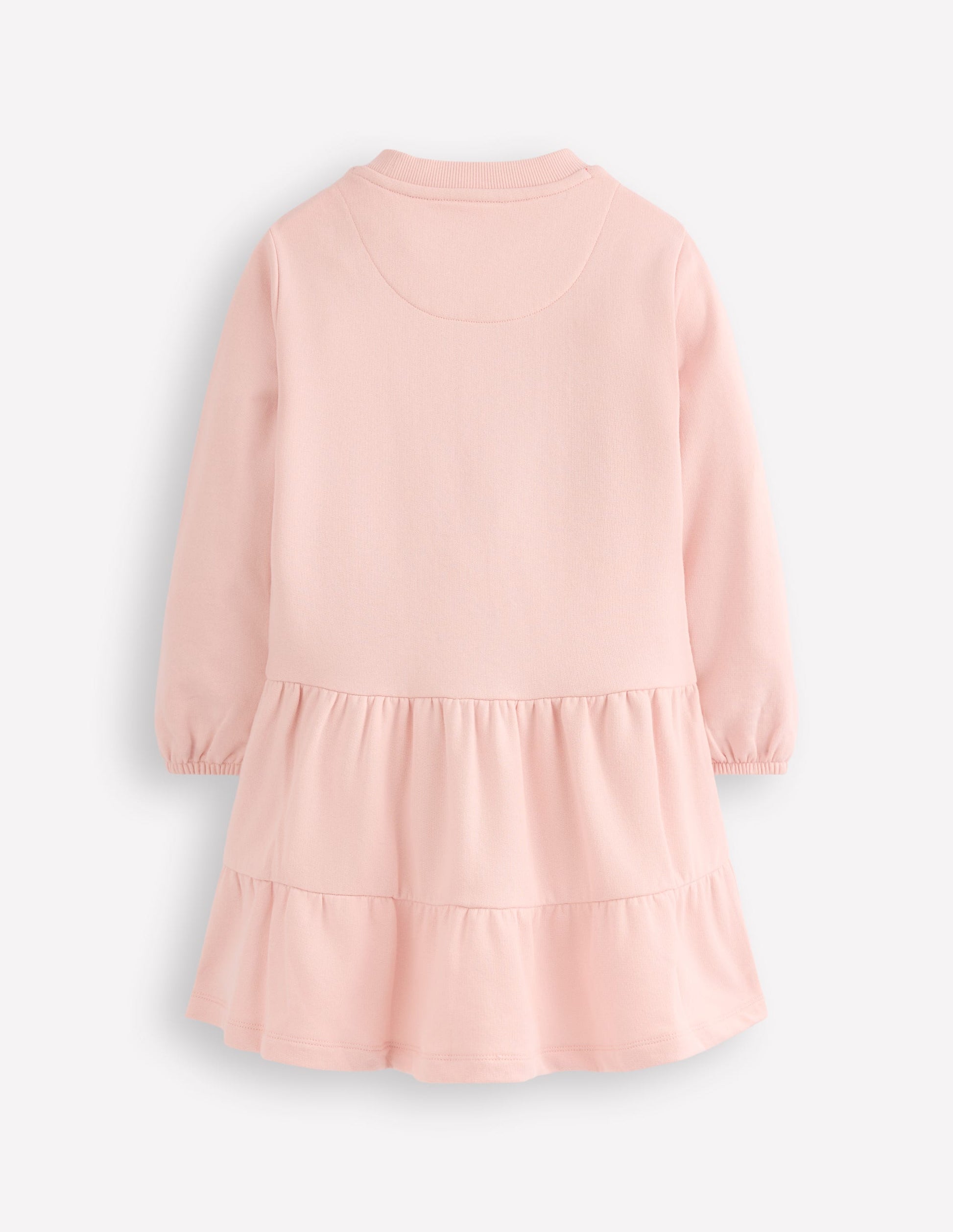 Drop Waist Sweatshirt Dress-Chalk Pink Appliqué-2