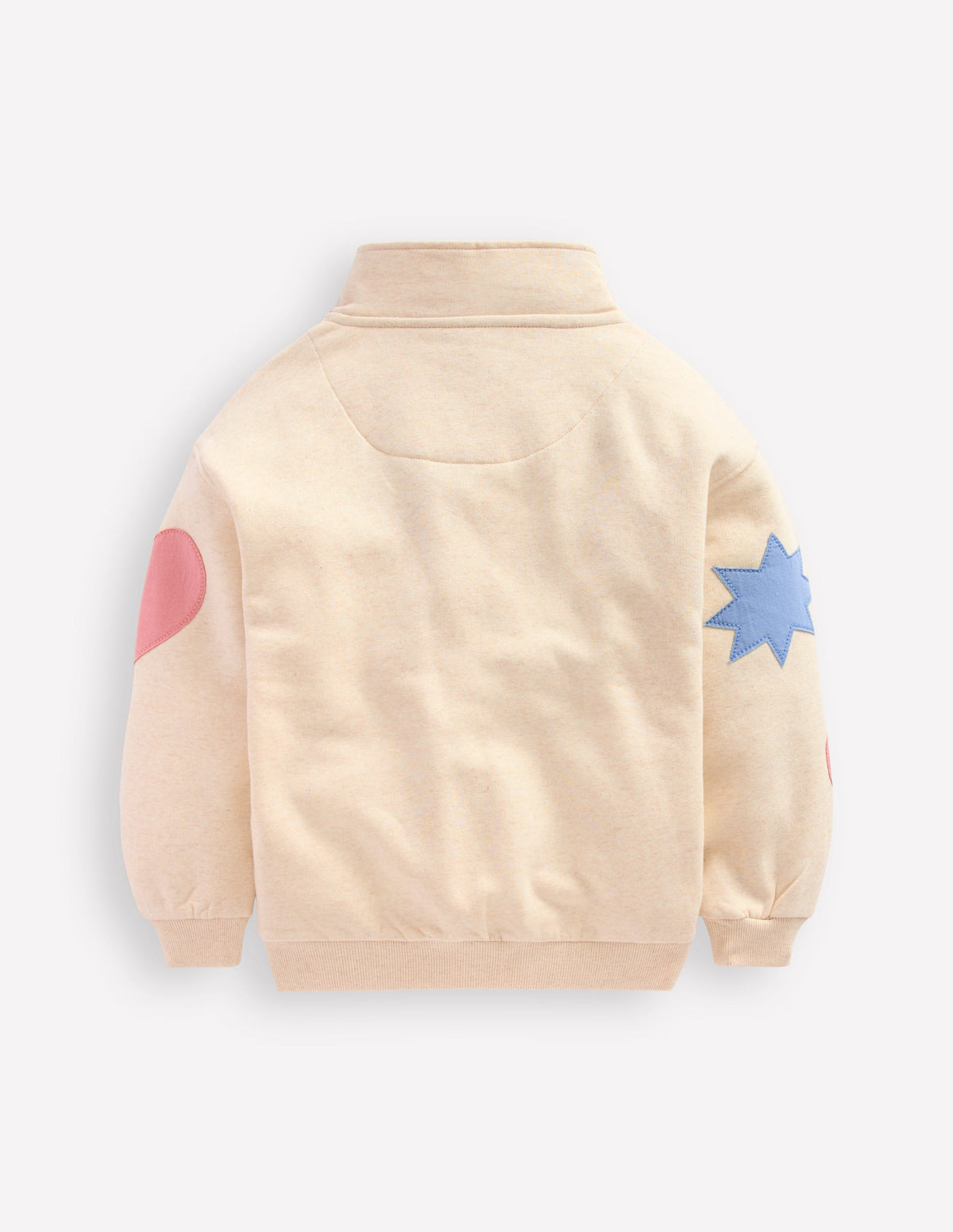Sweatshirt mit Halbreißverschluss-Applizierte Formen - Image 2