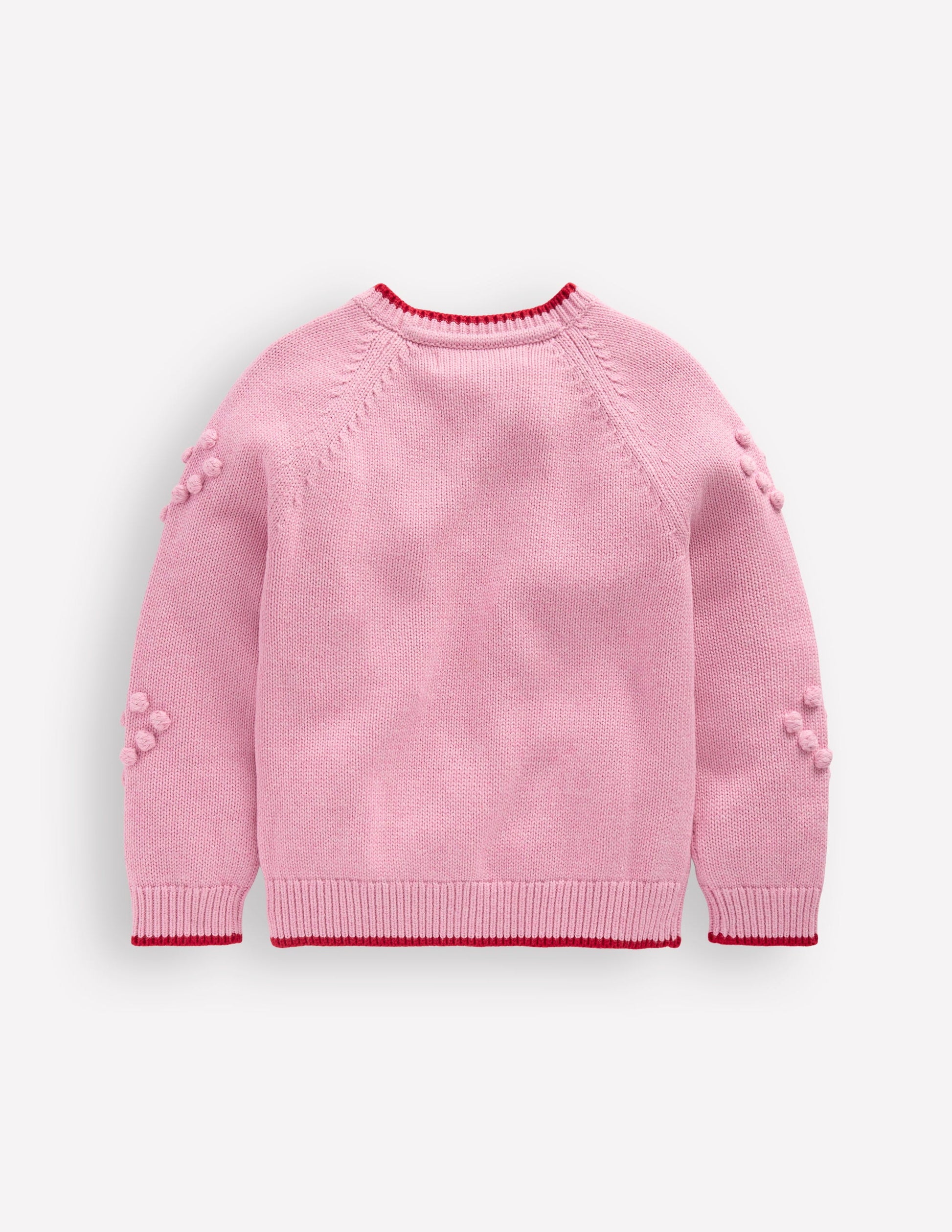 Hübsche Strickjacke mit Bommeln-Kirschblütenrosa-3