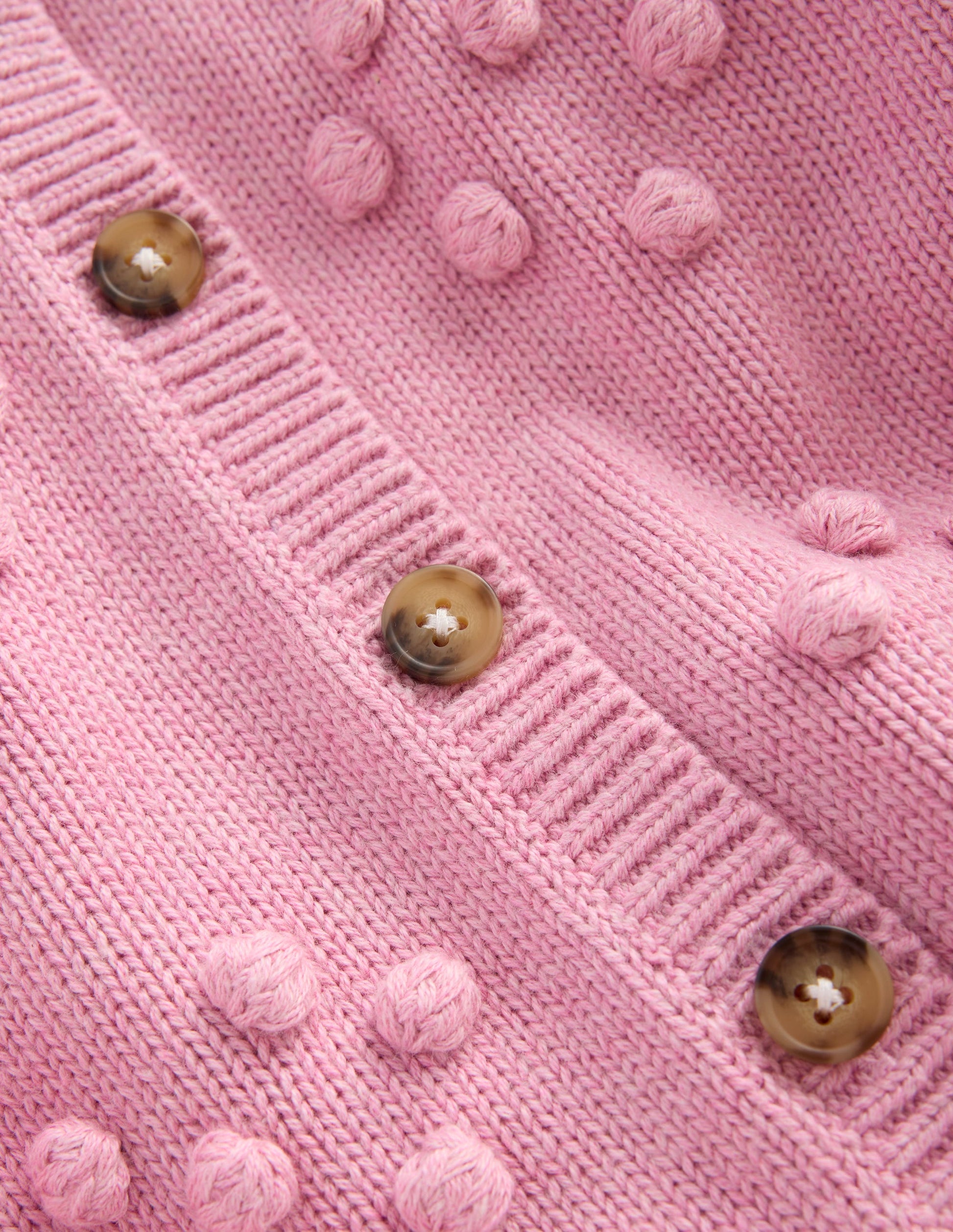 Hübsche Strickjacke mit Bommeln-Kirschblütenrosa-4