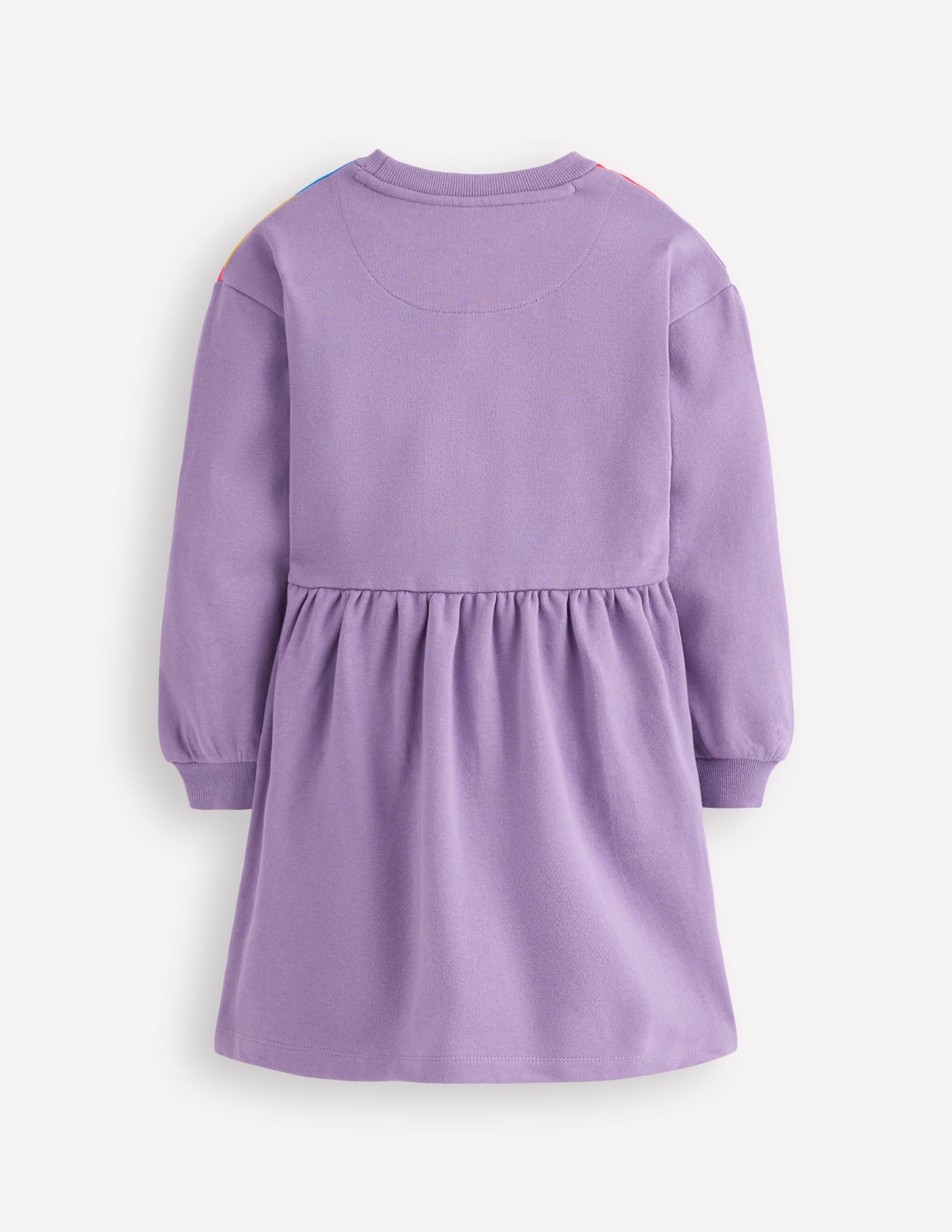 Sweatkleid mit überschnittener Schulter-Asternlila Sonnenstrahlen - Image 2