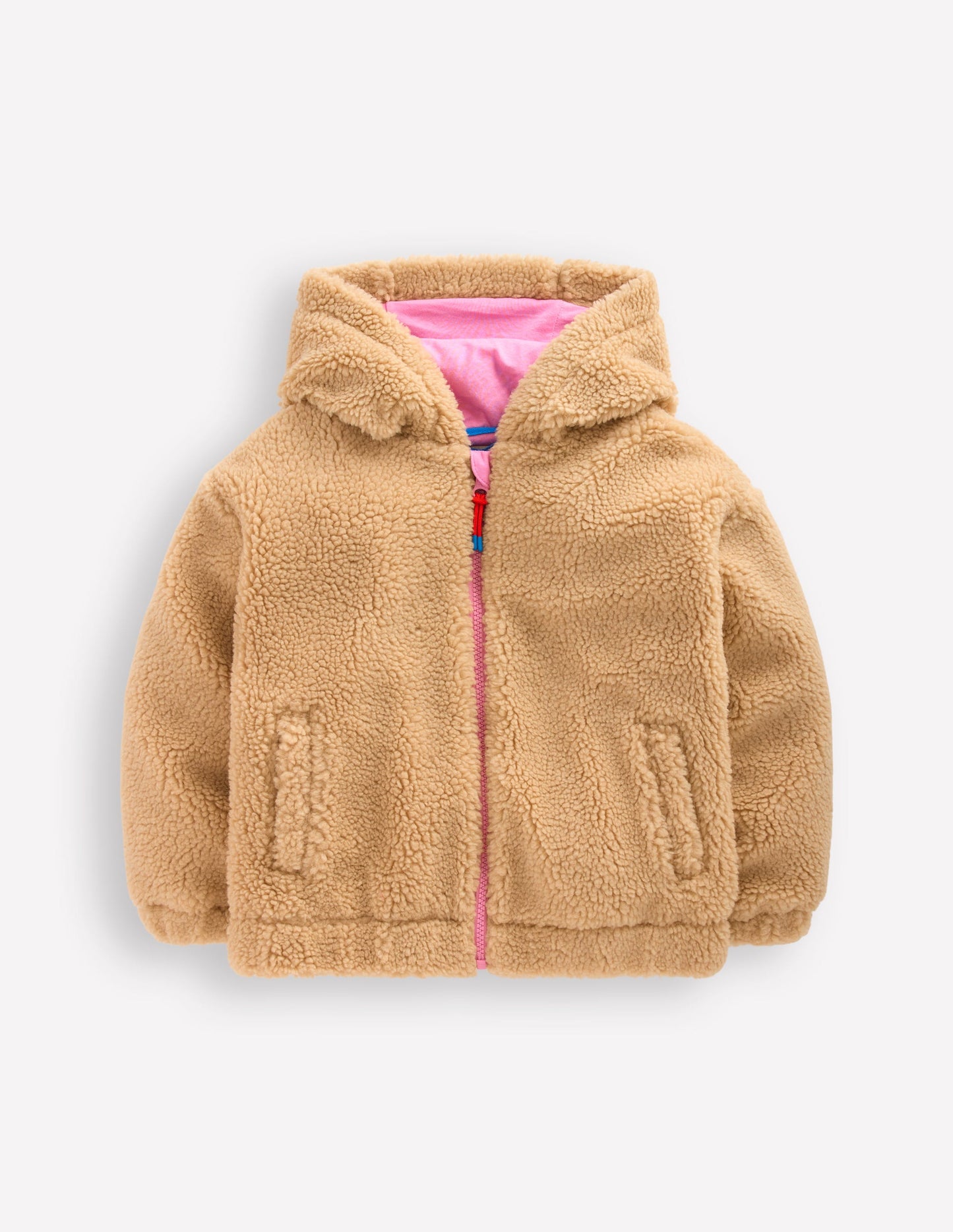 Sweat zippé décontracté en borg-Borg à appliqué Love