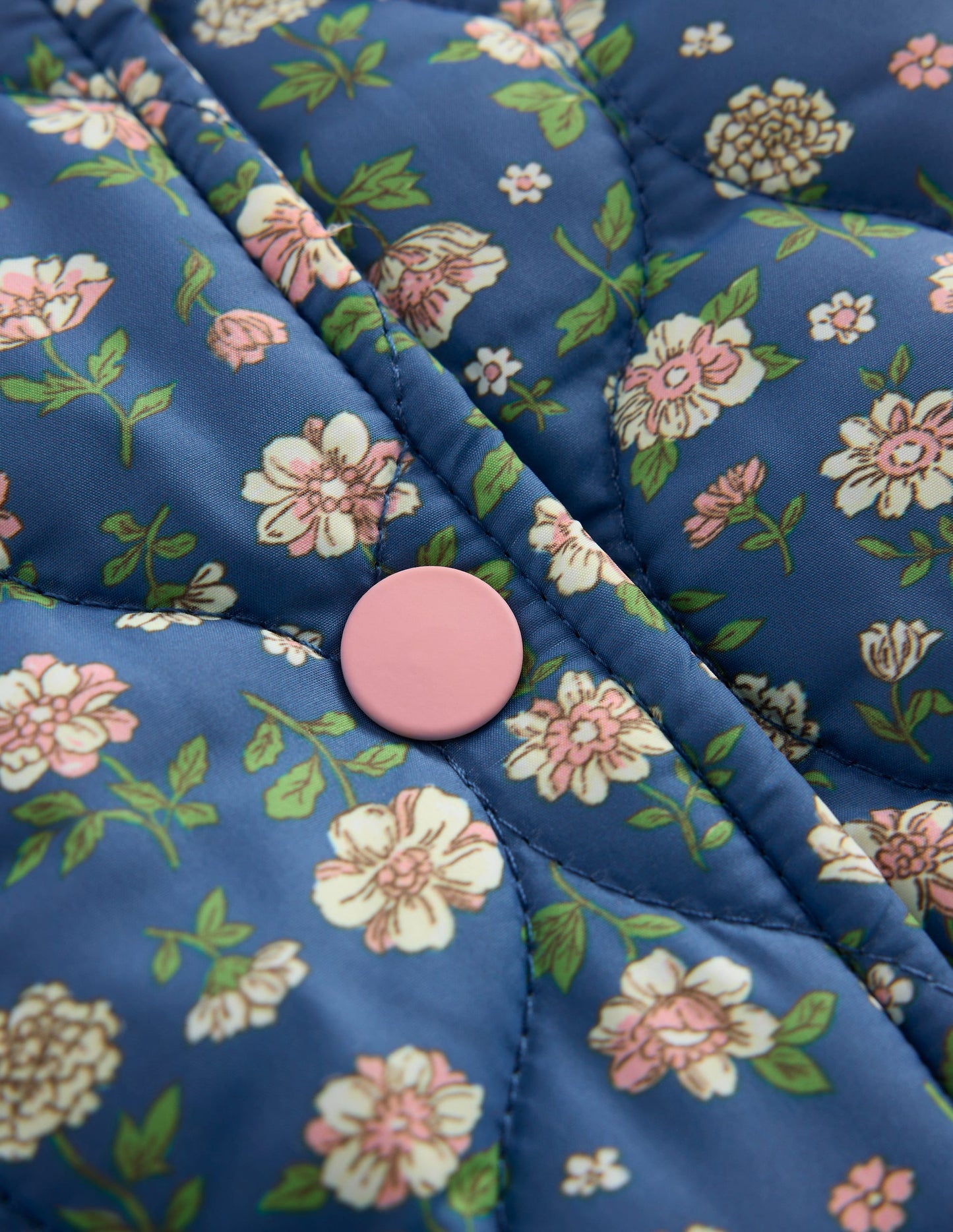 Veste bomber fun-Motif floral bleu borg