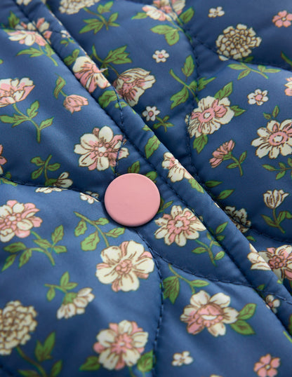 Veste bomber fun-Motif floral bleu borg-7